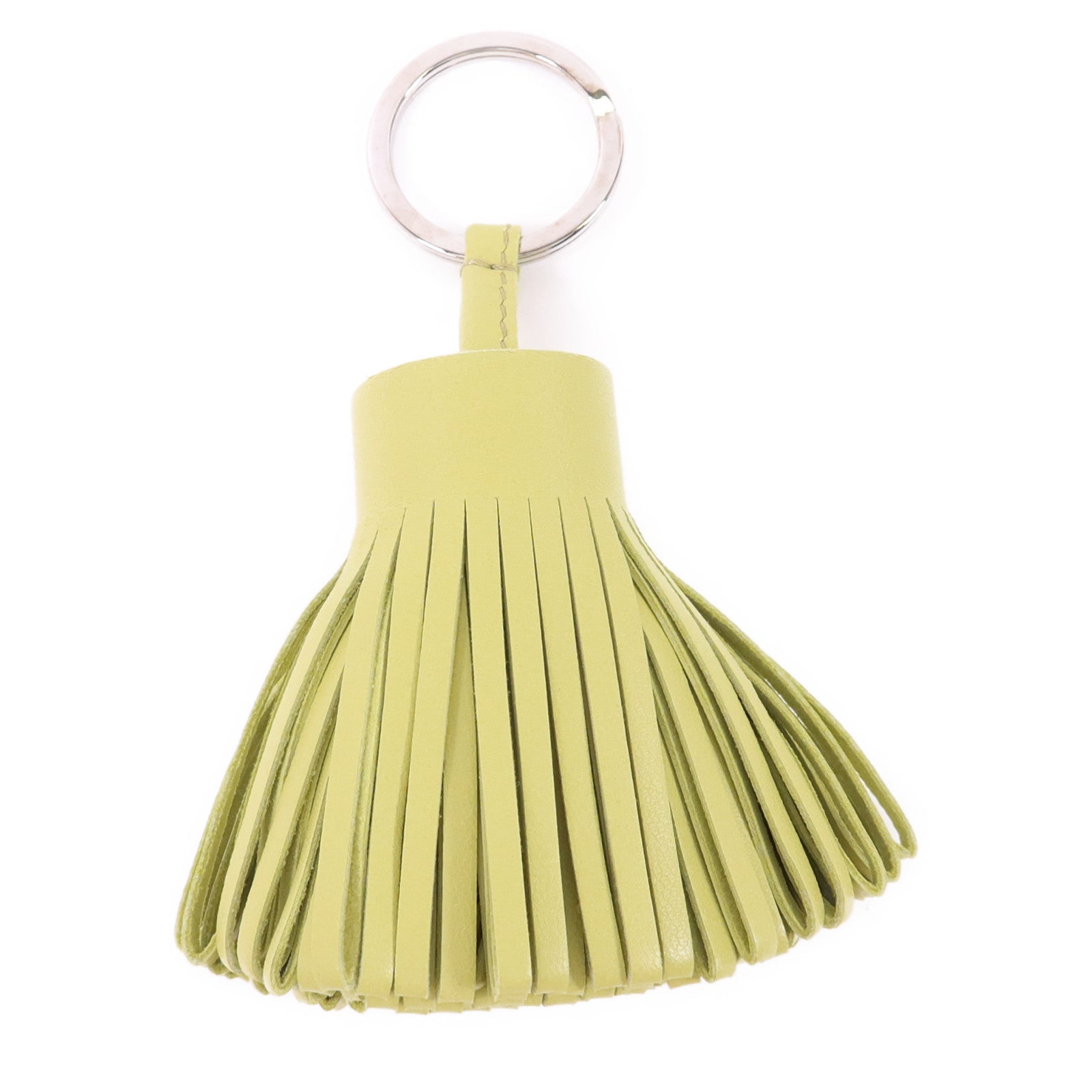 HERMES Milo皮革Carmen銀扣鎖匙扣