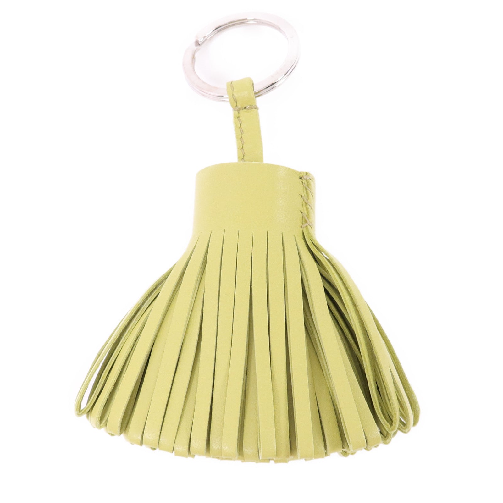 HERMES Milo皮革Carmen銀扣鎖匙扣