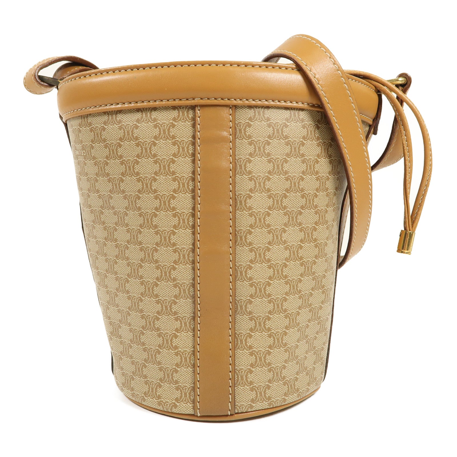 CELINE 塗層帆布Vintage Bag金扣肩背袋