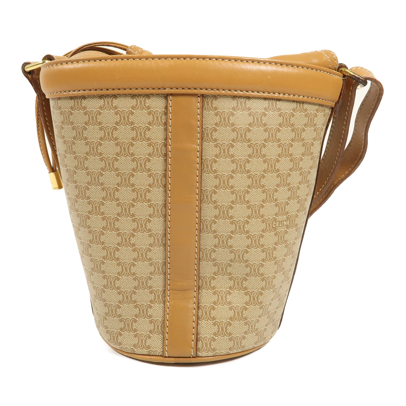 CELINE 塗層帆布Vintage Bag金扣肩背袋