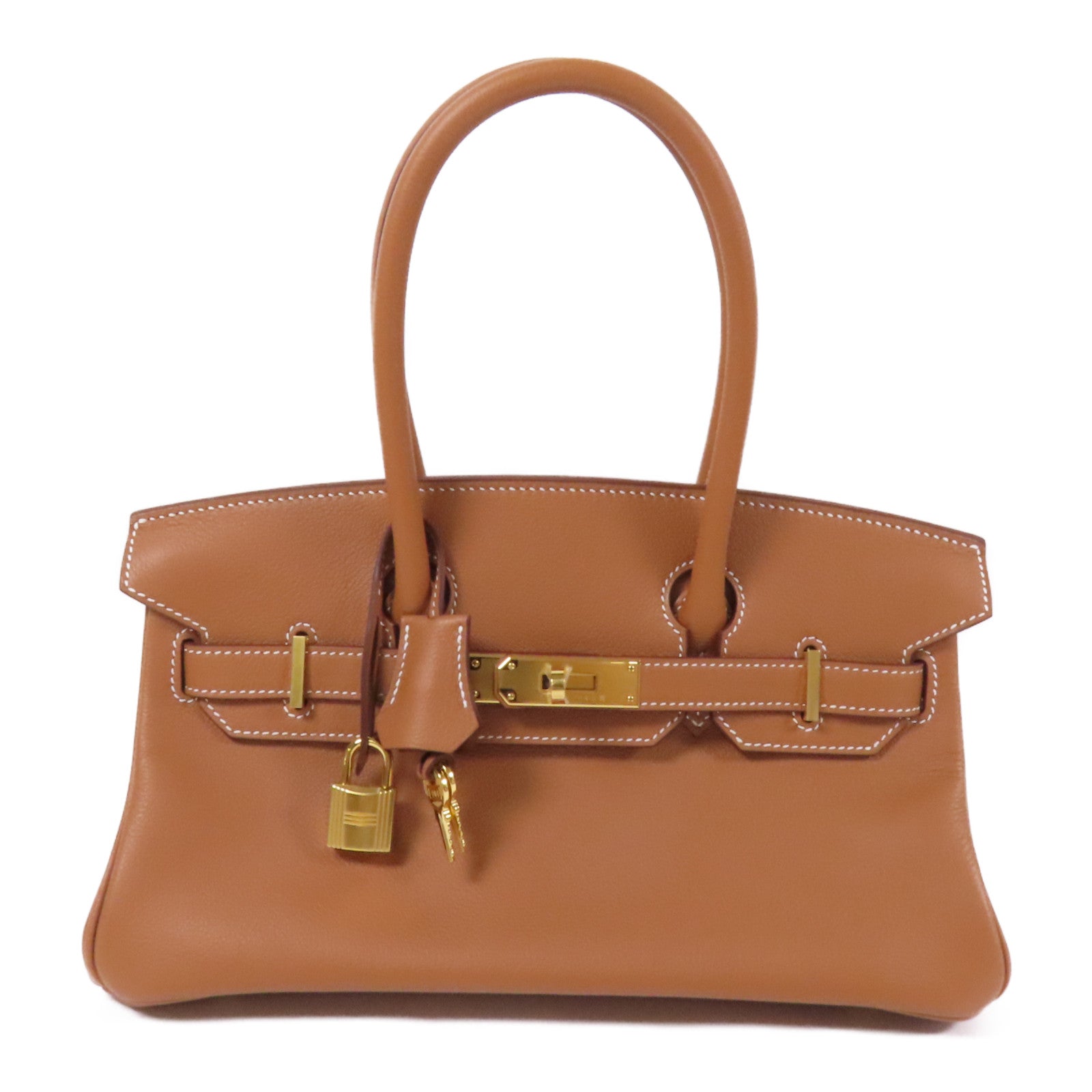 HERMES Evercolor皮革Shoulder Birkin Light 29金扣手挽袋Gold