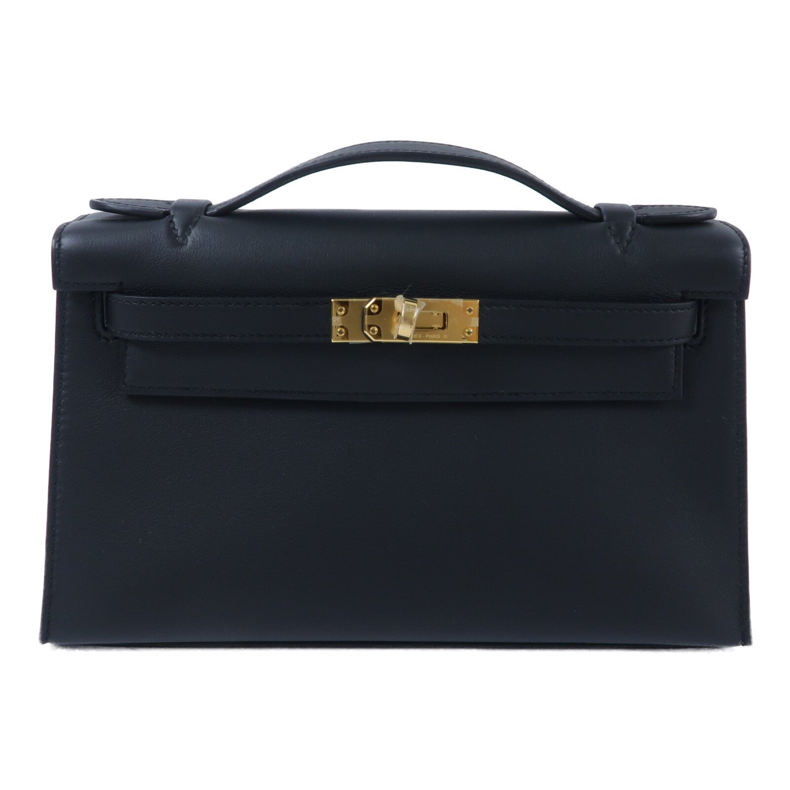 HERMES Swift皮革Kelly Pochette手挽袋Noir