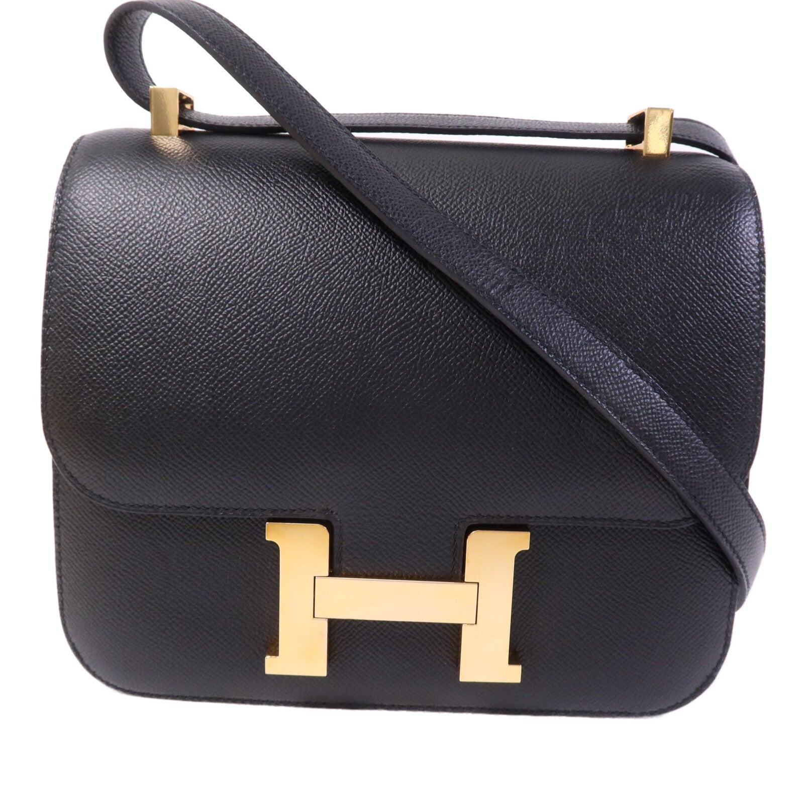 HERMES Epsom皮革Constance 24金扣手挽肩背兩用袋
