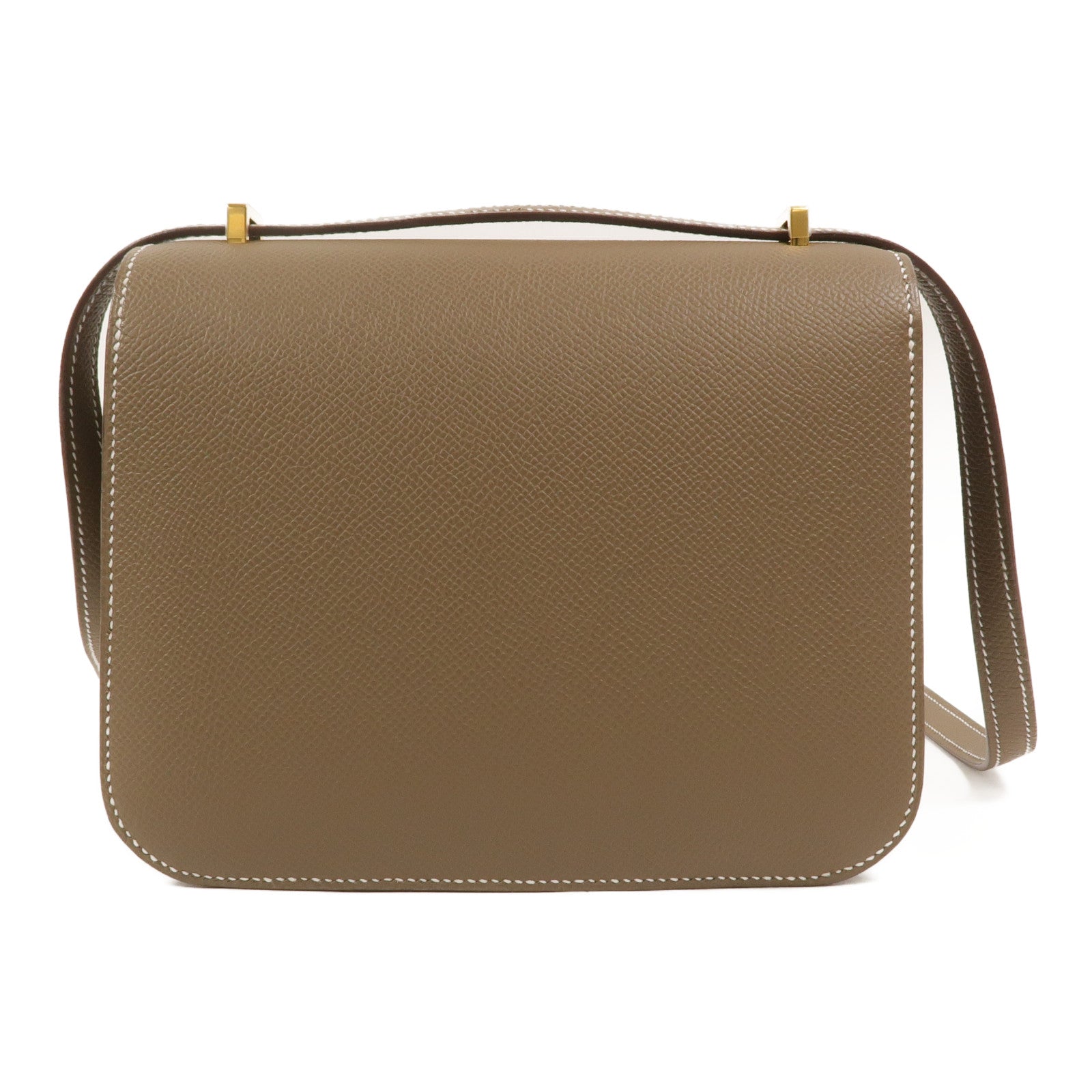 HERMES Epsom皮革Constance Mini肩背袋Etoupe