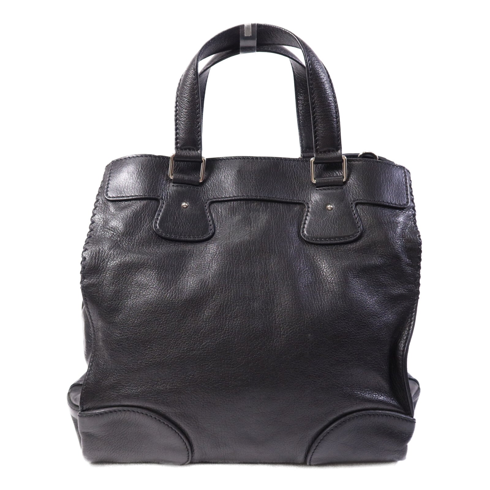 CELINE 【激減優惠】牛皮皮革Shoulder Bag銀扣手挽肩背兩用袋
