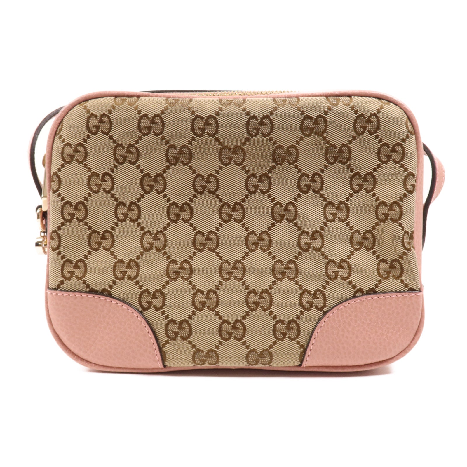 GUCCI 帆布/皮革Shoulder Bag金扣肩背袋