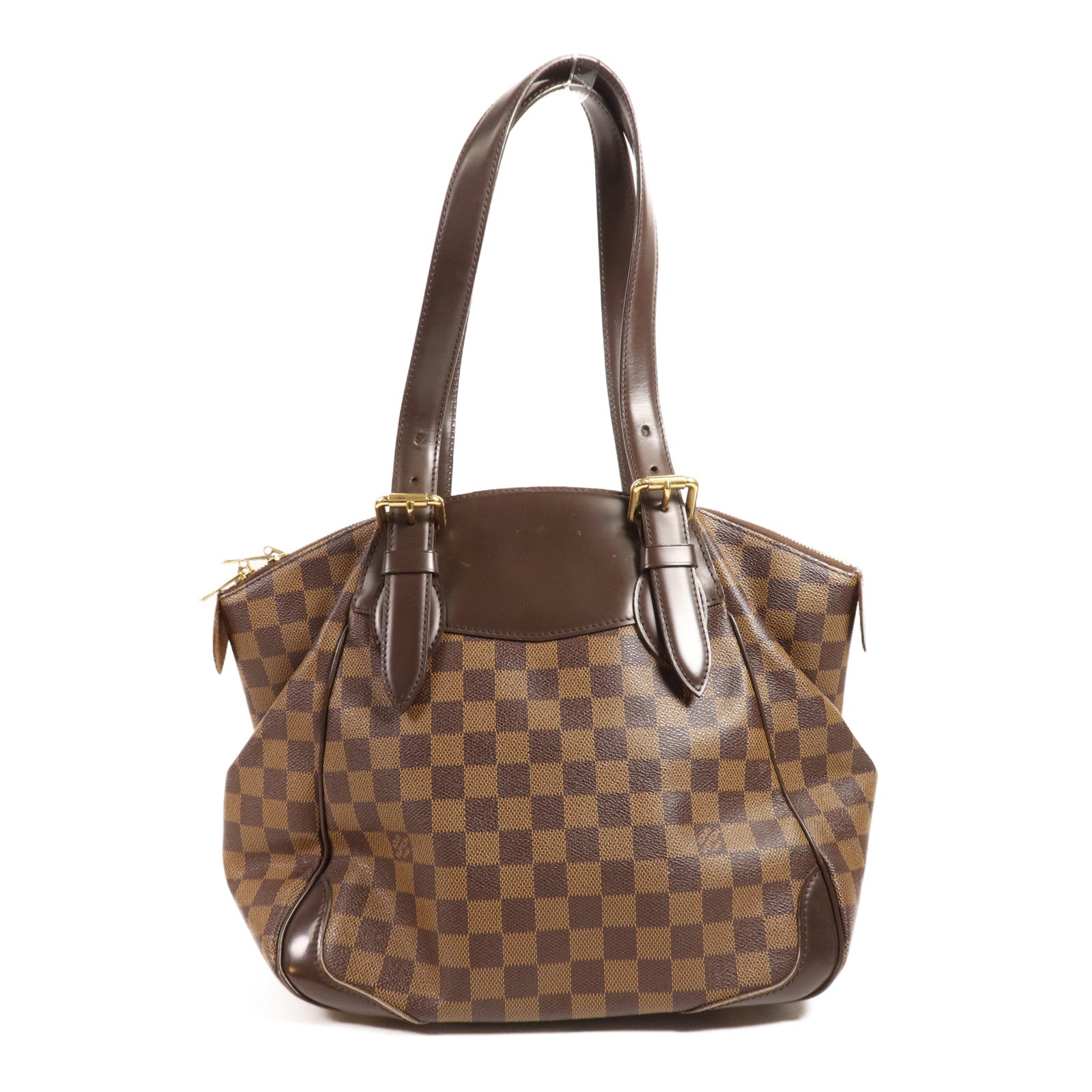 LOUIS VUITTON Damier Verona MM金扣肩背袋