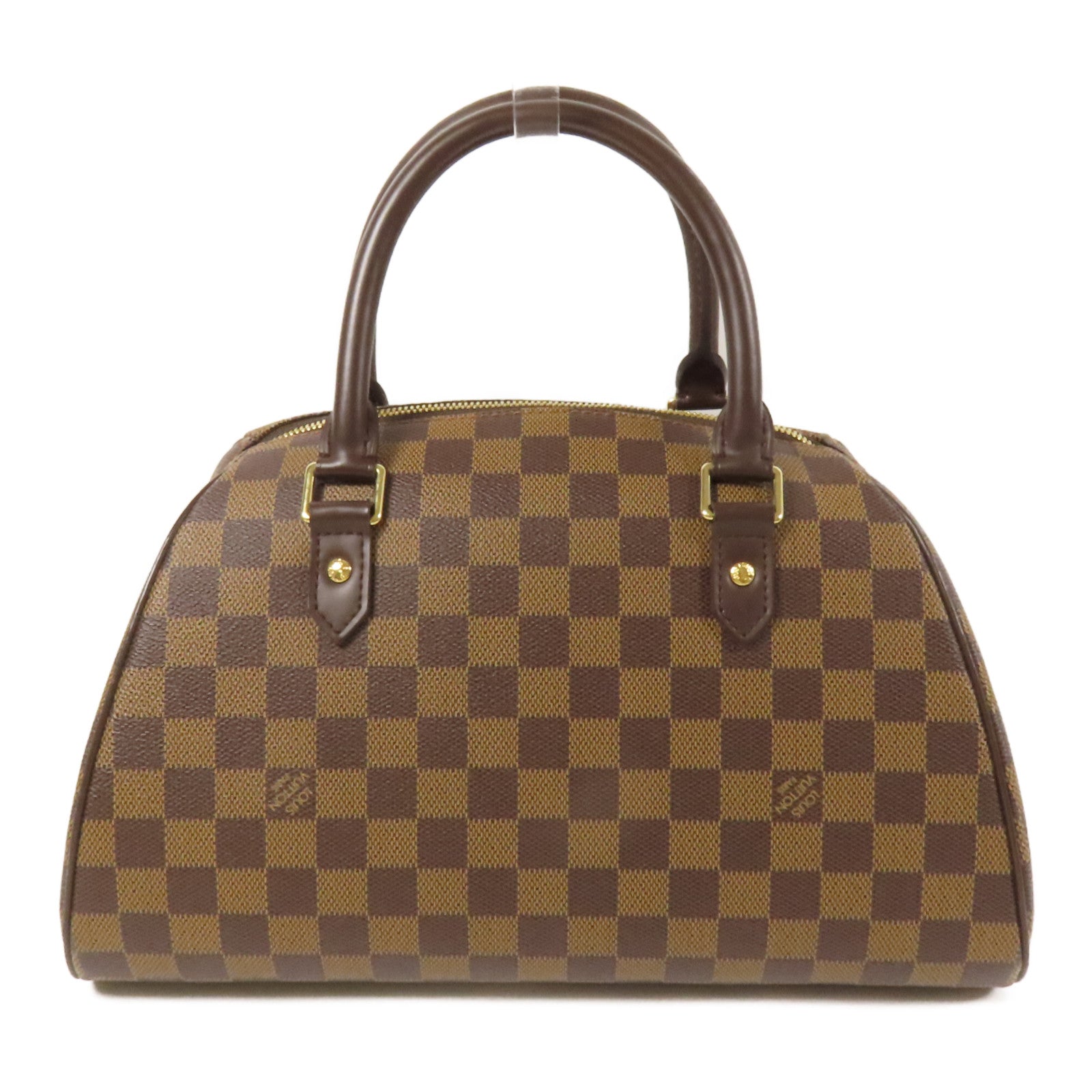 LOUIS VUITTON Damier Ribera MM金扣手挽袋