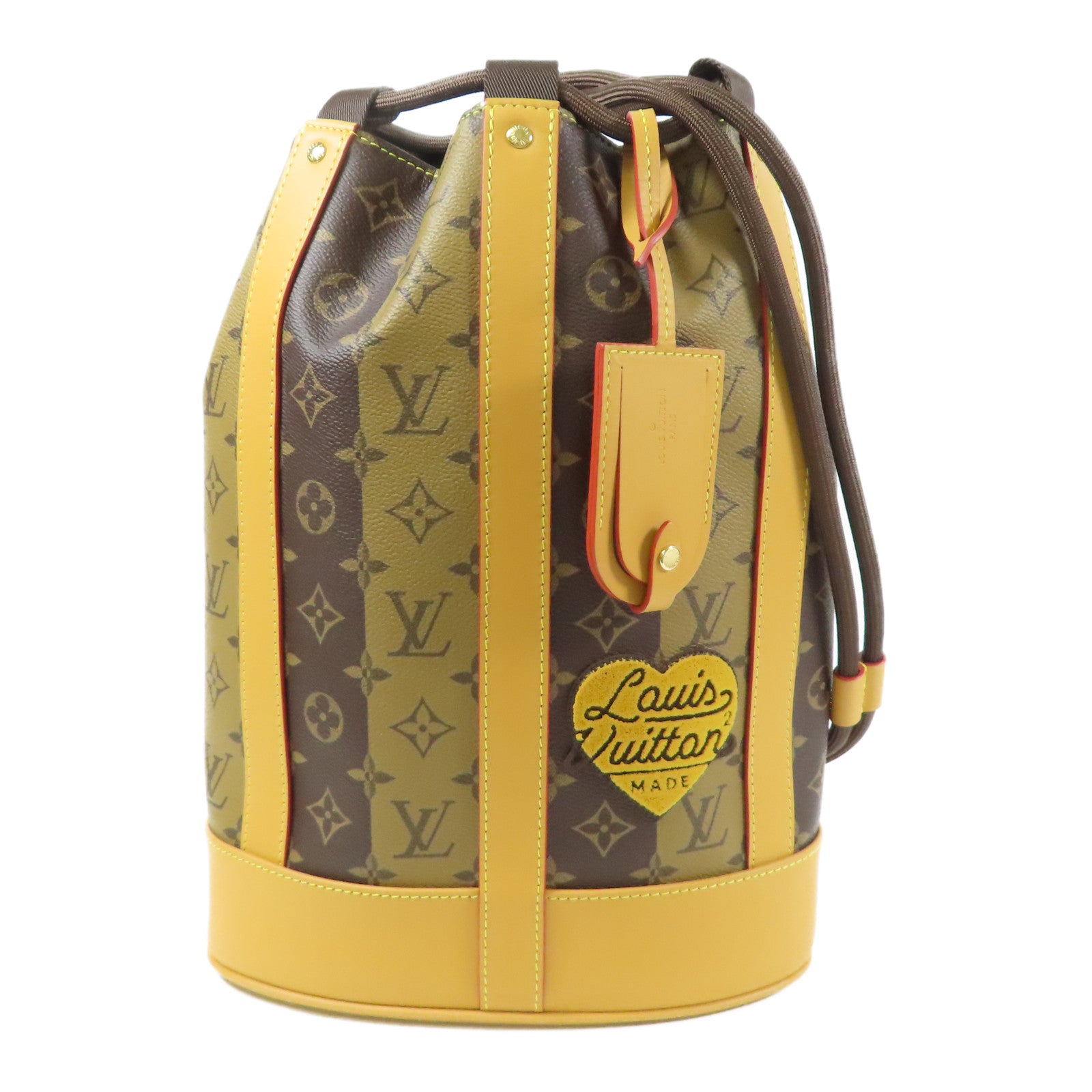LOUIS VUITTON Monogram Stripe Nigo Randonnee金扣背包