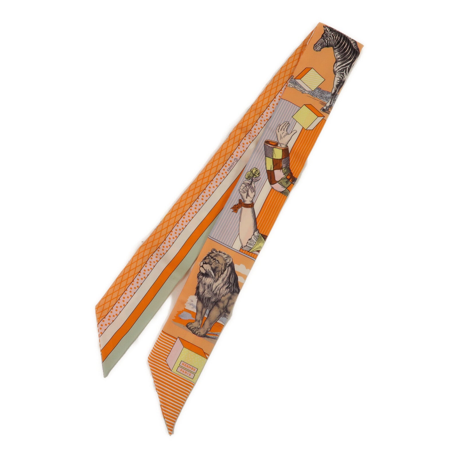 HERMES 絲質Twilly絲巾