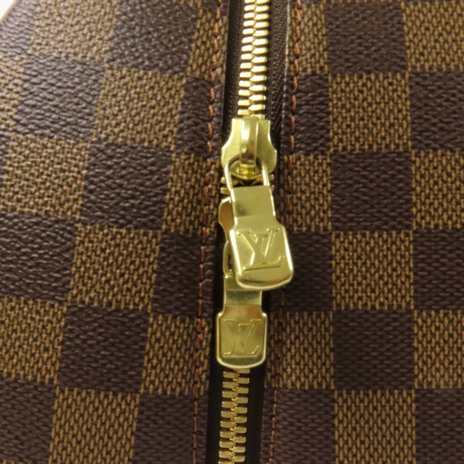 LOUIS VUITTON Damier Ribera MM金扣手挽袋