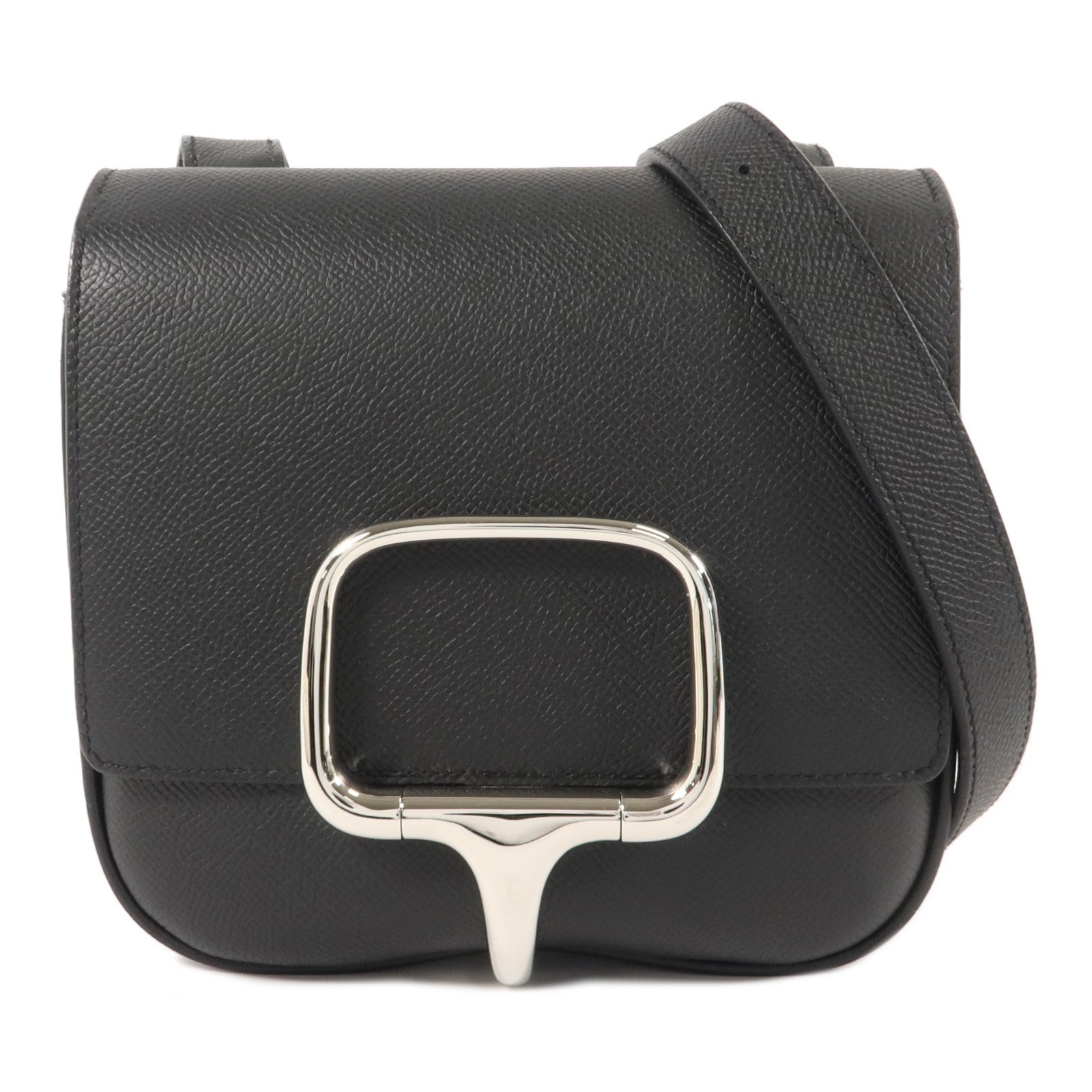 HERMES Epsom皮革Della Cavalleria Mini肩背袋Noir