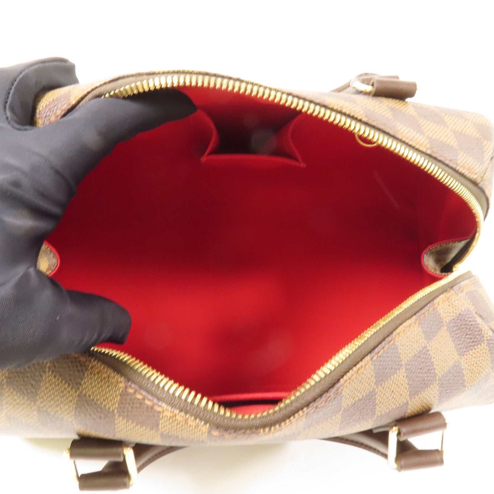 LOUIS VUITTON Damier Ribera MM金扣手挽袋