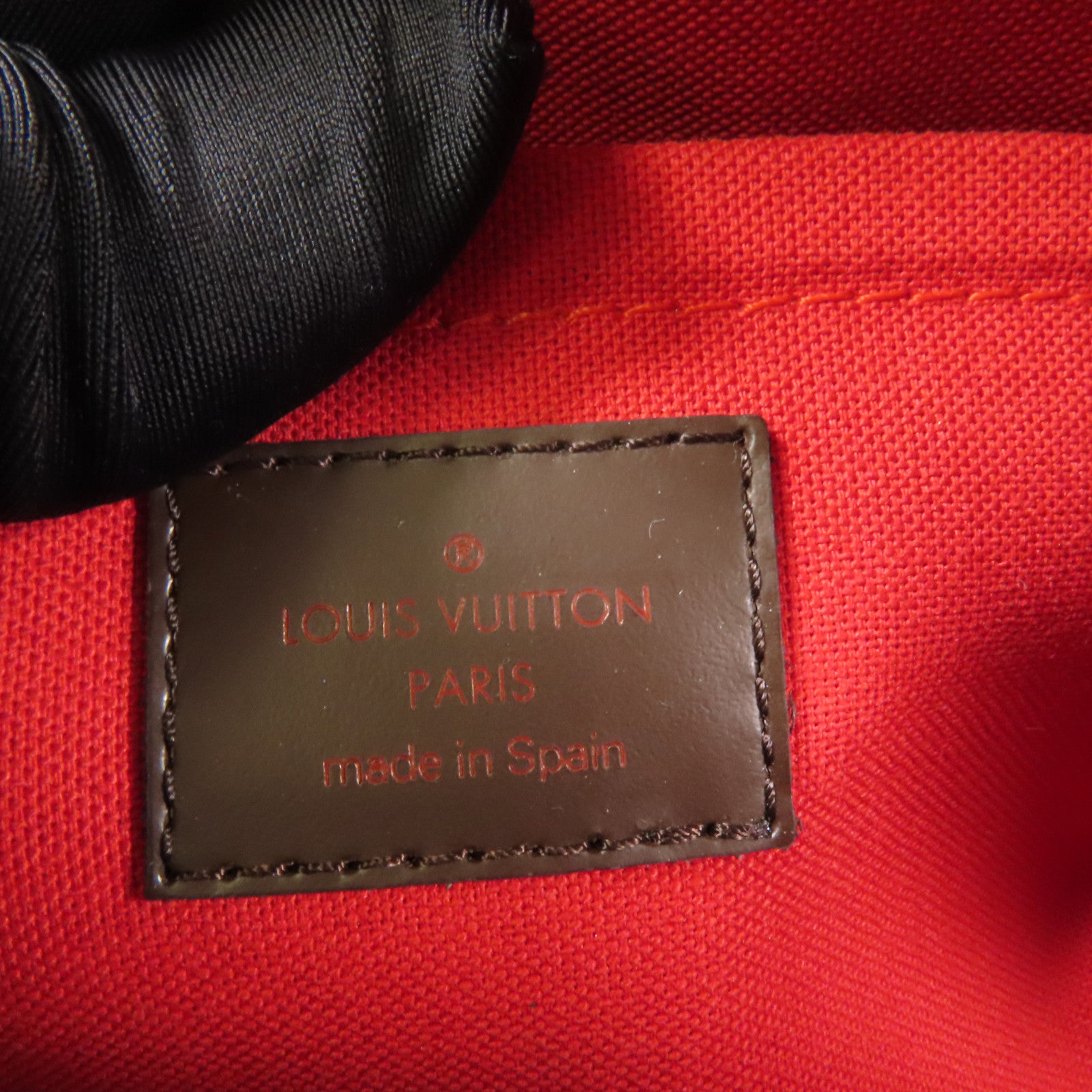 LOUIS VUITTON Damier Ribera MM金扣手挽袋