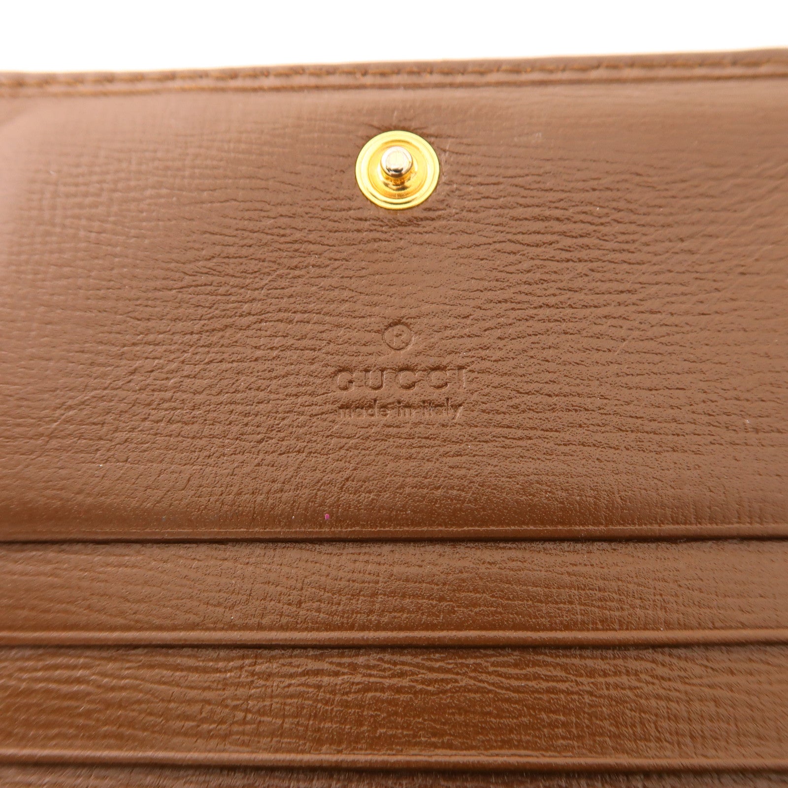 GUCCI 塗層帆布Horsebit 1955金扣錢包