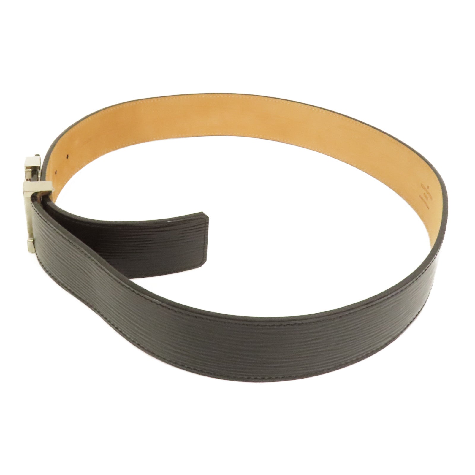LOUIS VUITTON Epi Belt銀扣皮帶