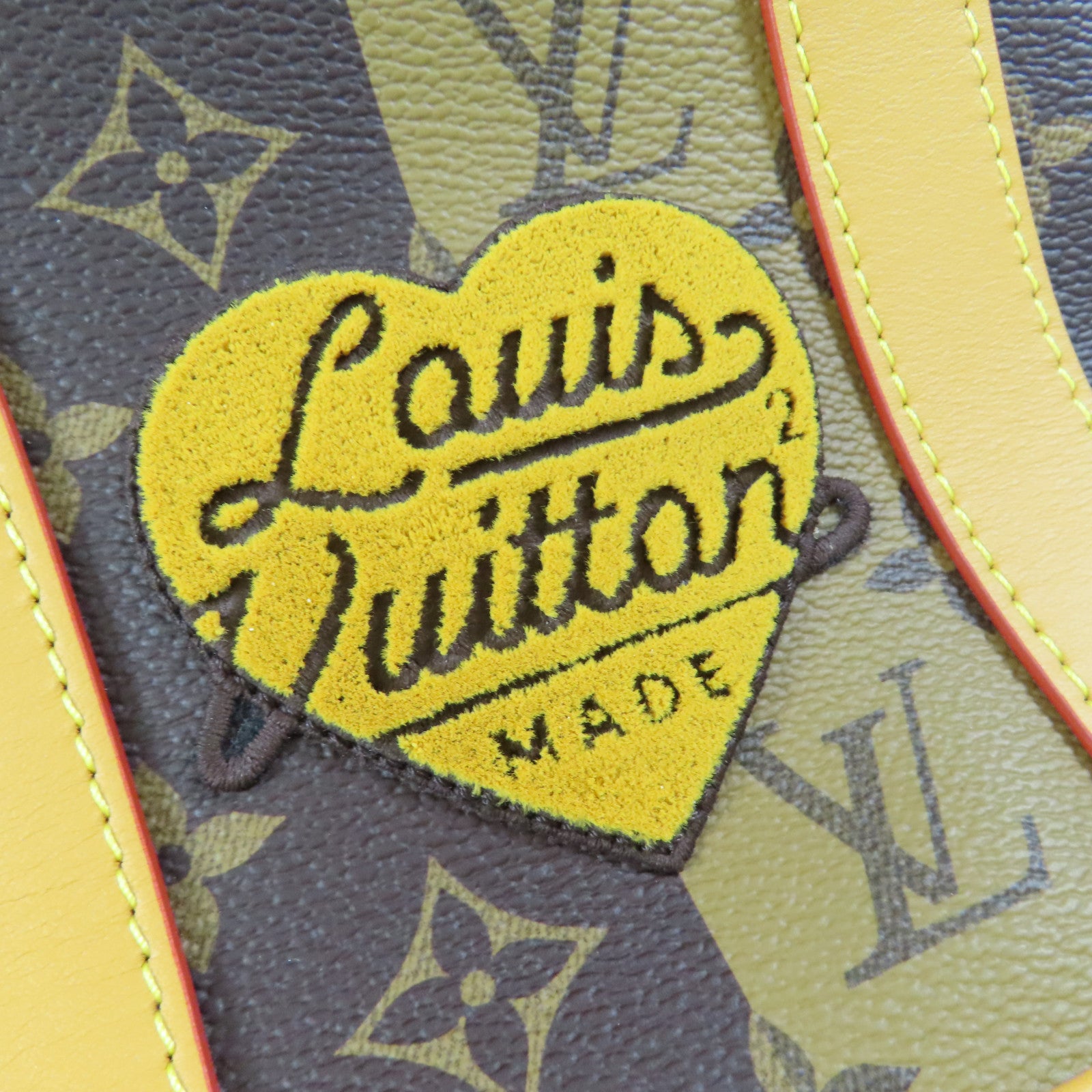 LOUIS VUITTON Monogram Stripe Nigo Randonnee金扣背包