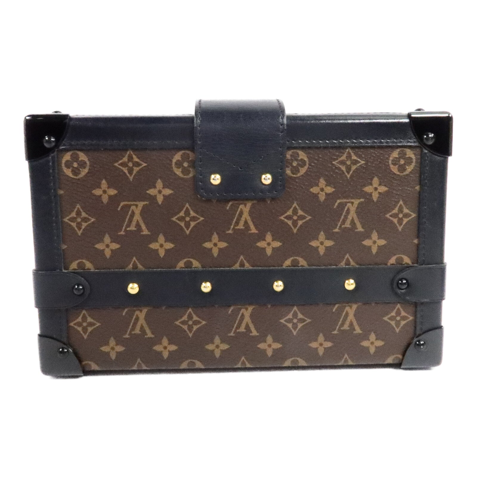 LOUIS VUITTON Monogram Petite Malle金扣肩背袋