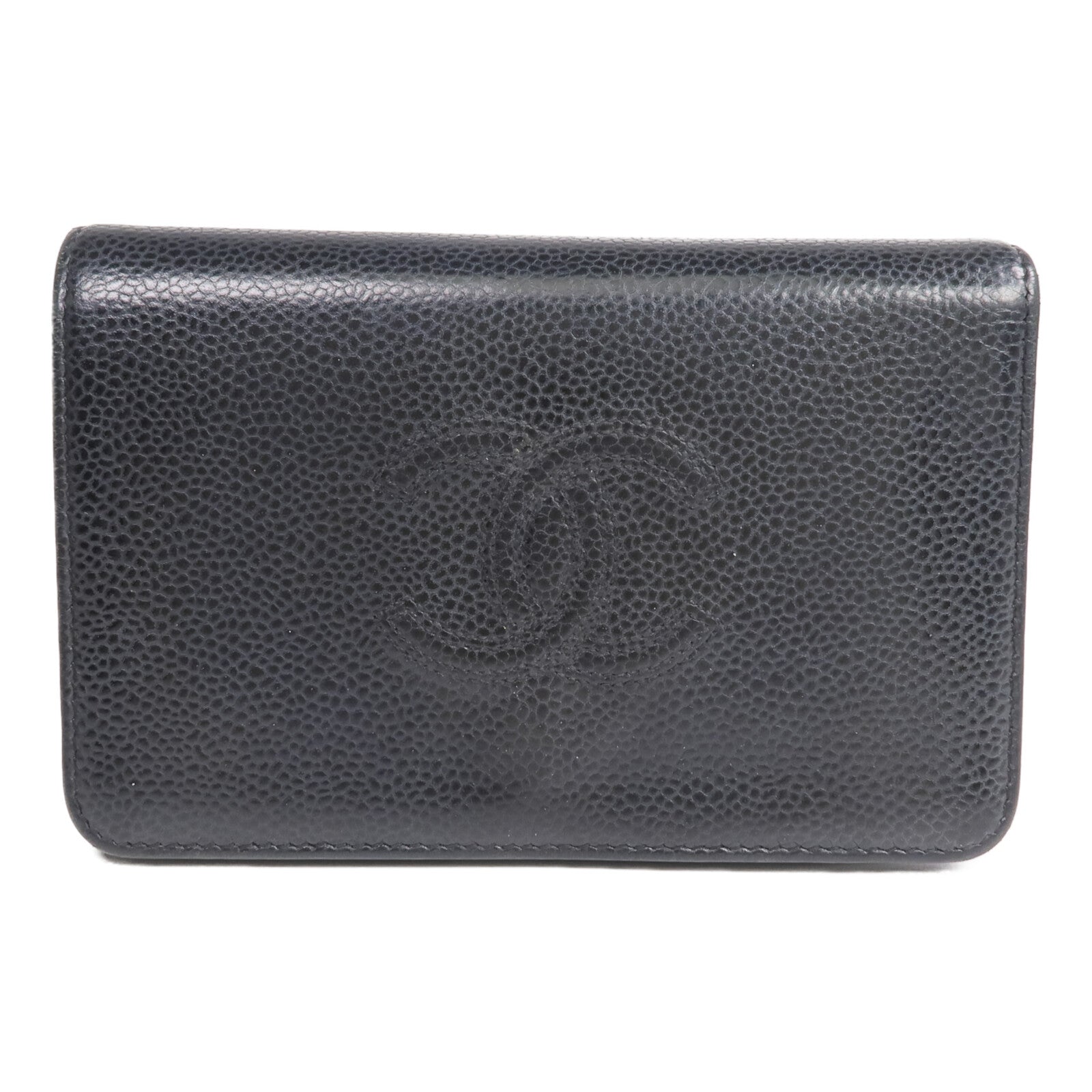 CHANEL 牛皮皮革Wallet金扣錢包