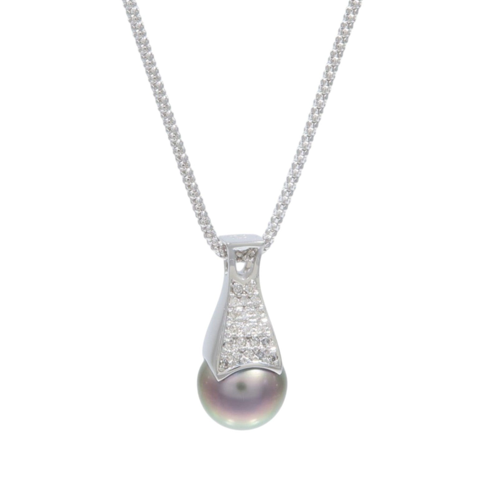 JEWELRY 18K白金Pearl Diamond Necklace珍珠/鑽石項鍊