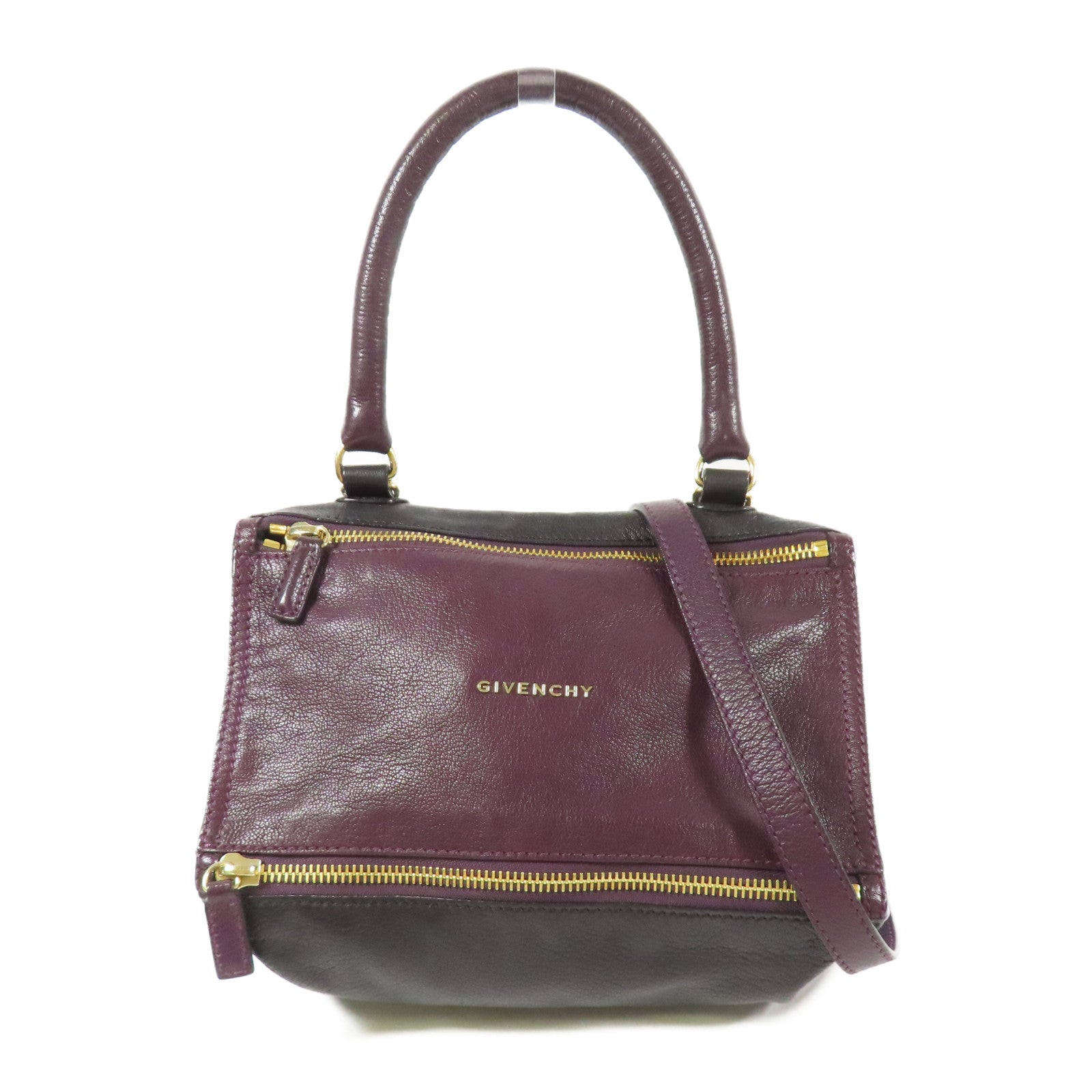 GIVENCHY 牛皮皮革Shoulder Bag金扣手挽肩背兩用袋