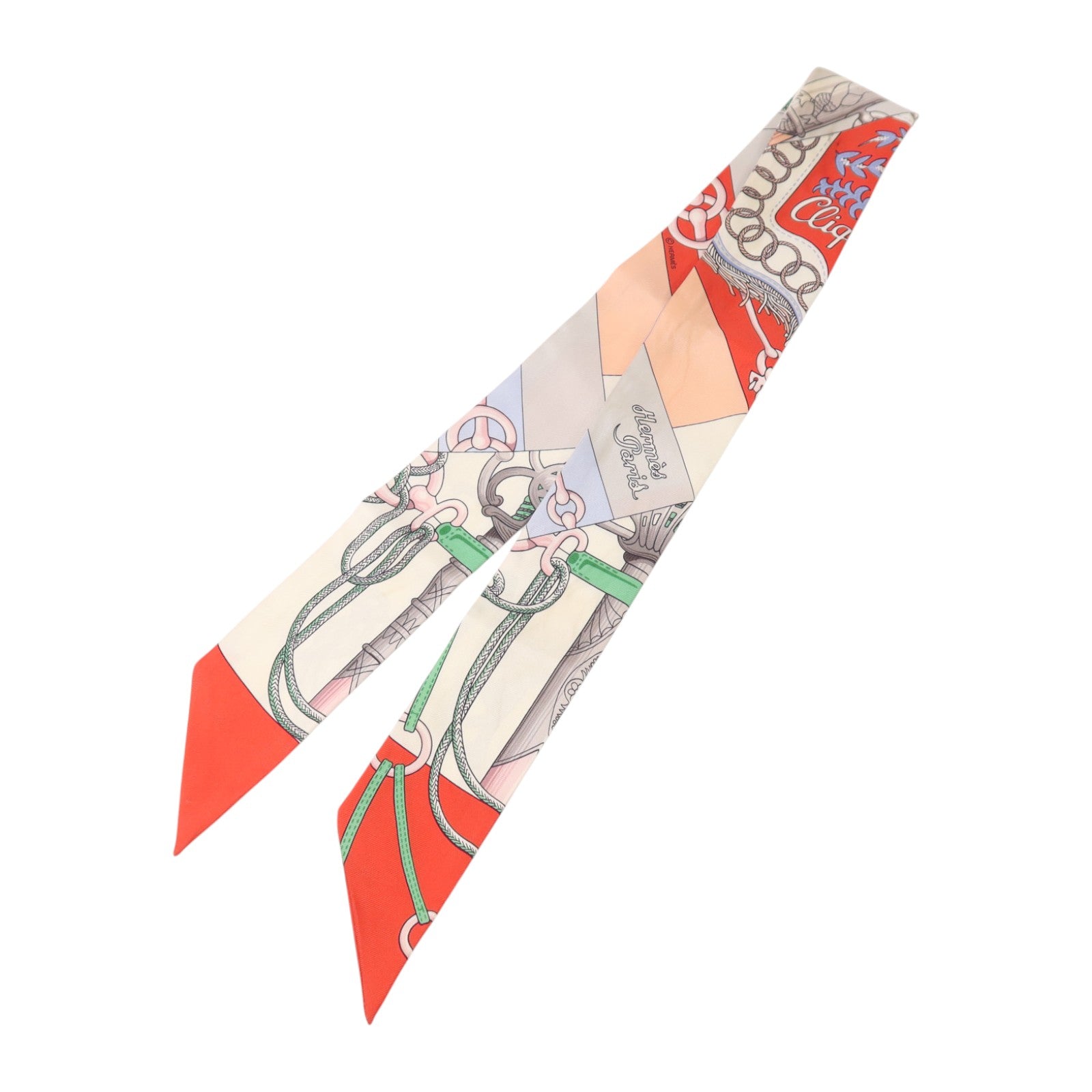 HERMES 絲質Twilly絲巾
