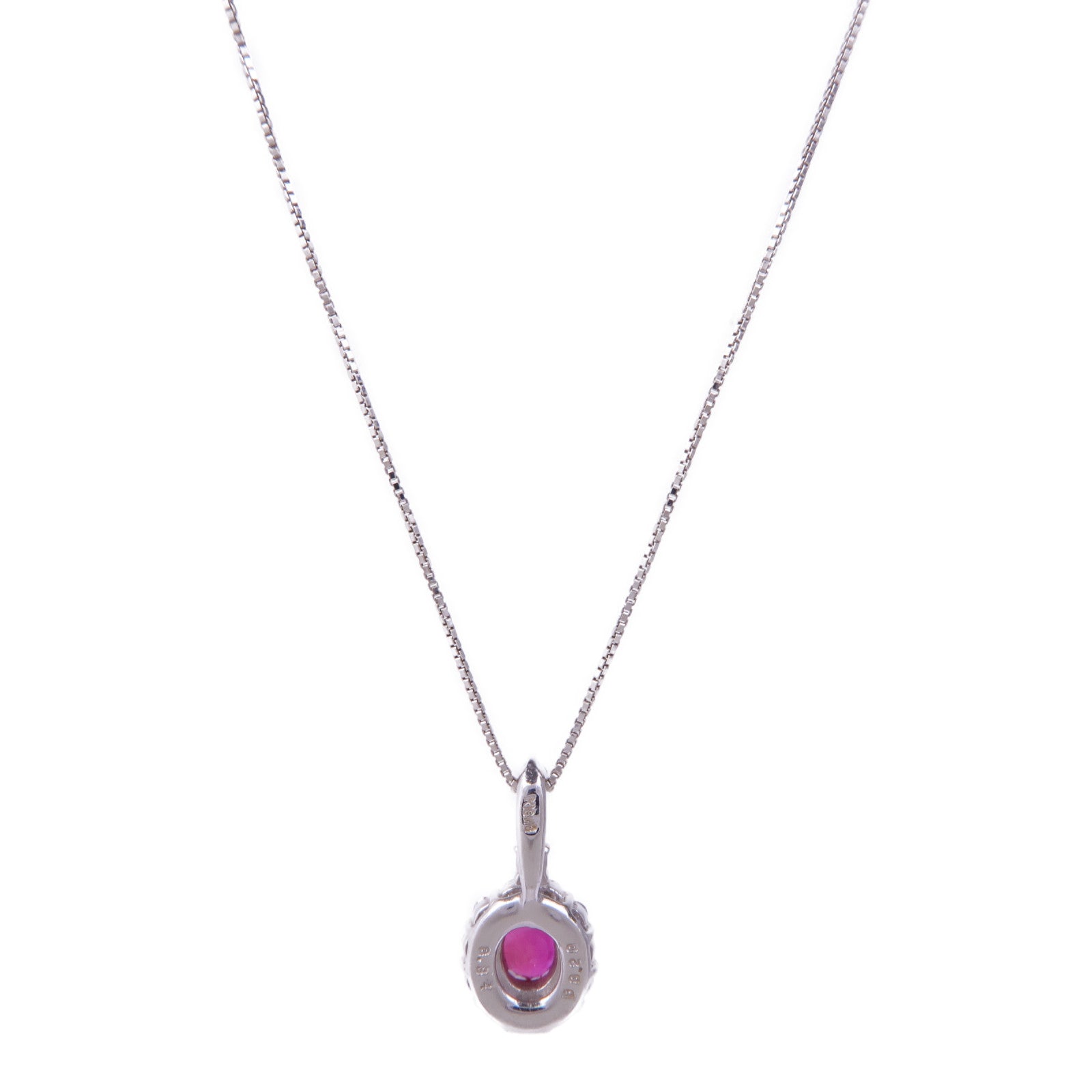 JEWELRY 【激減優惠】18K白金Ruby Diamond Necklace紅寶石/鑽石項鍊