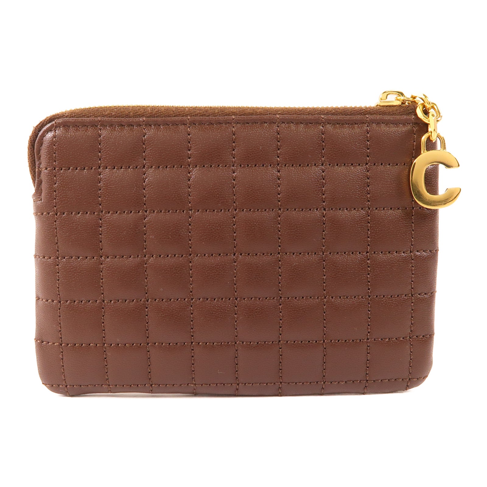 CELINE 【激減優惠】牛皮皮革Coin Case金扣零錢包