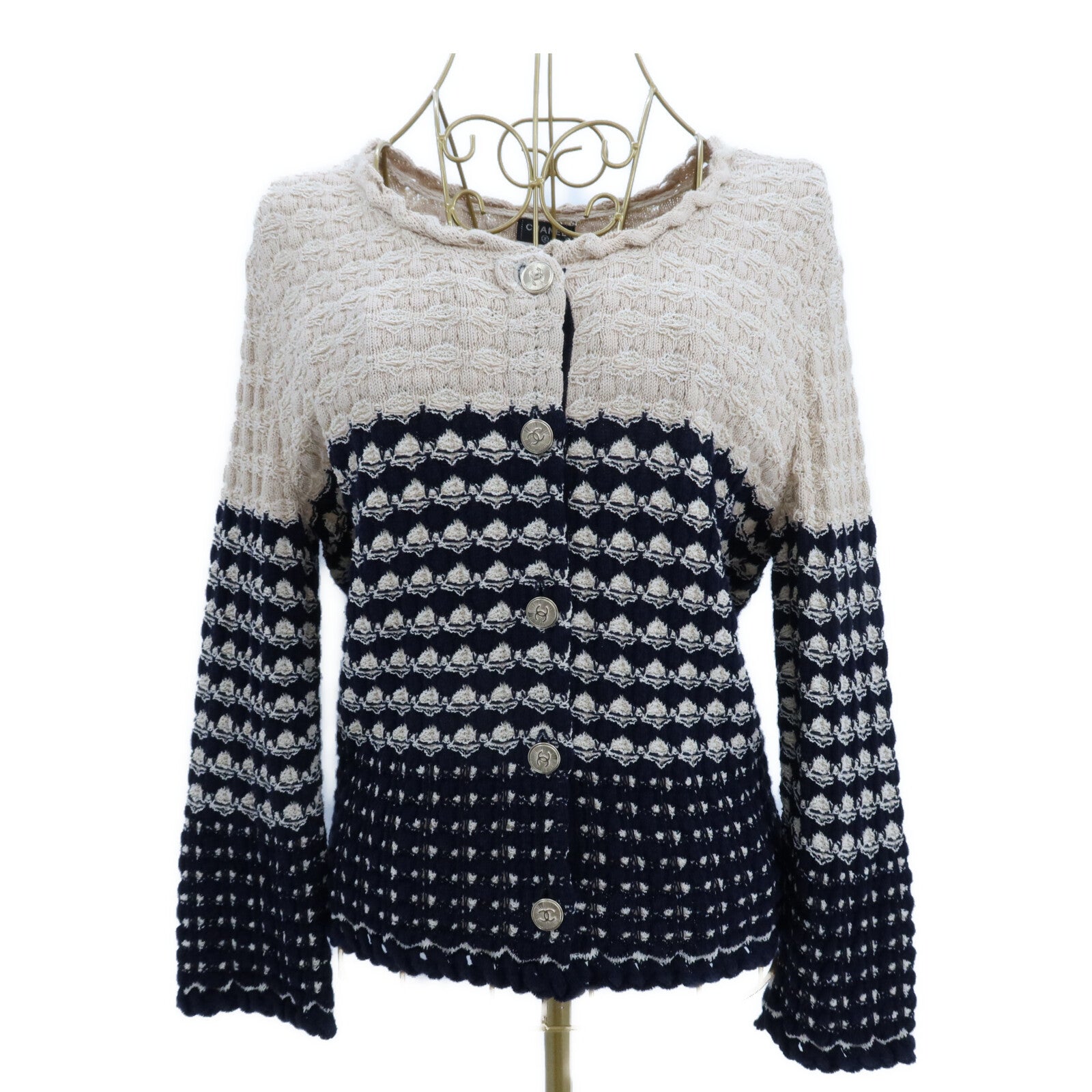 CHANEL Rayon/Cotton/Silk Cardigan針織