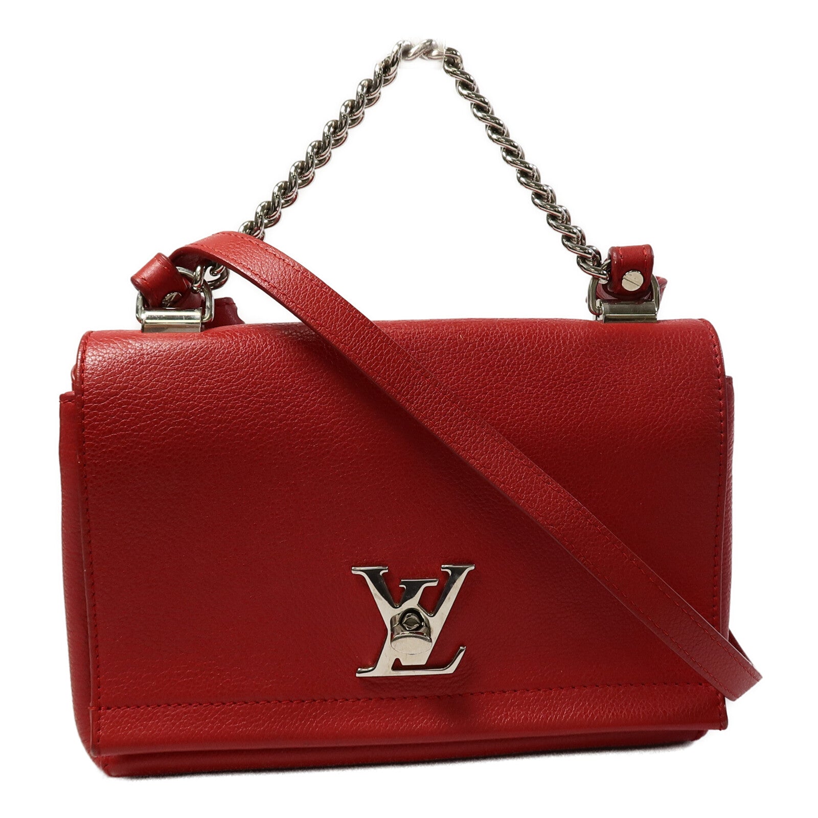 LOUIS VUITTON 牛皮皮革Lockme II BB鏈帶手挽肩背兩用袋