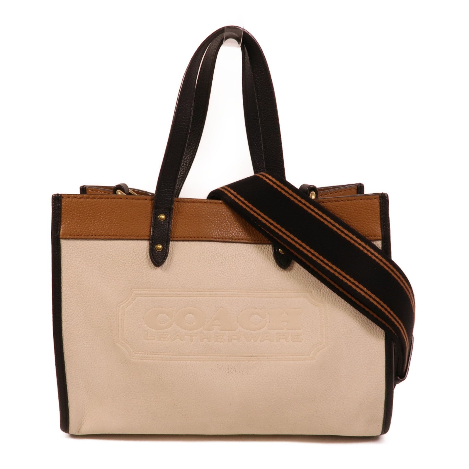 COACH 牛皮皮革Field Tote 30手挽肩背兩用袋