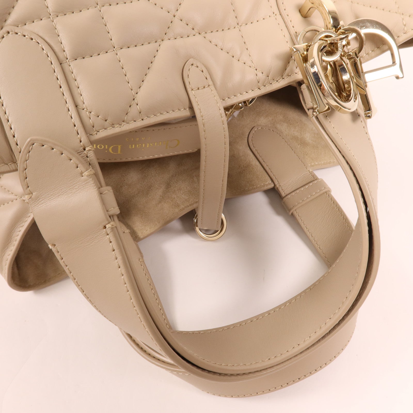 Dior 牛皮皮革Toujours Medium金扣手挽袋