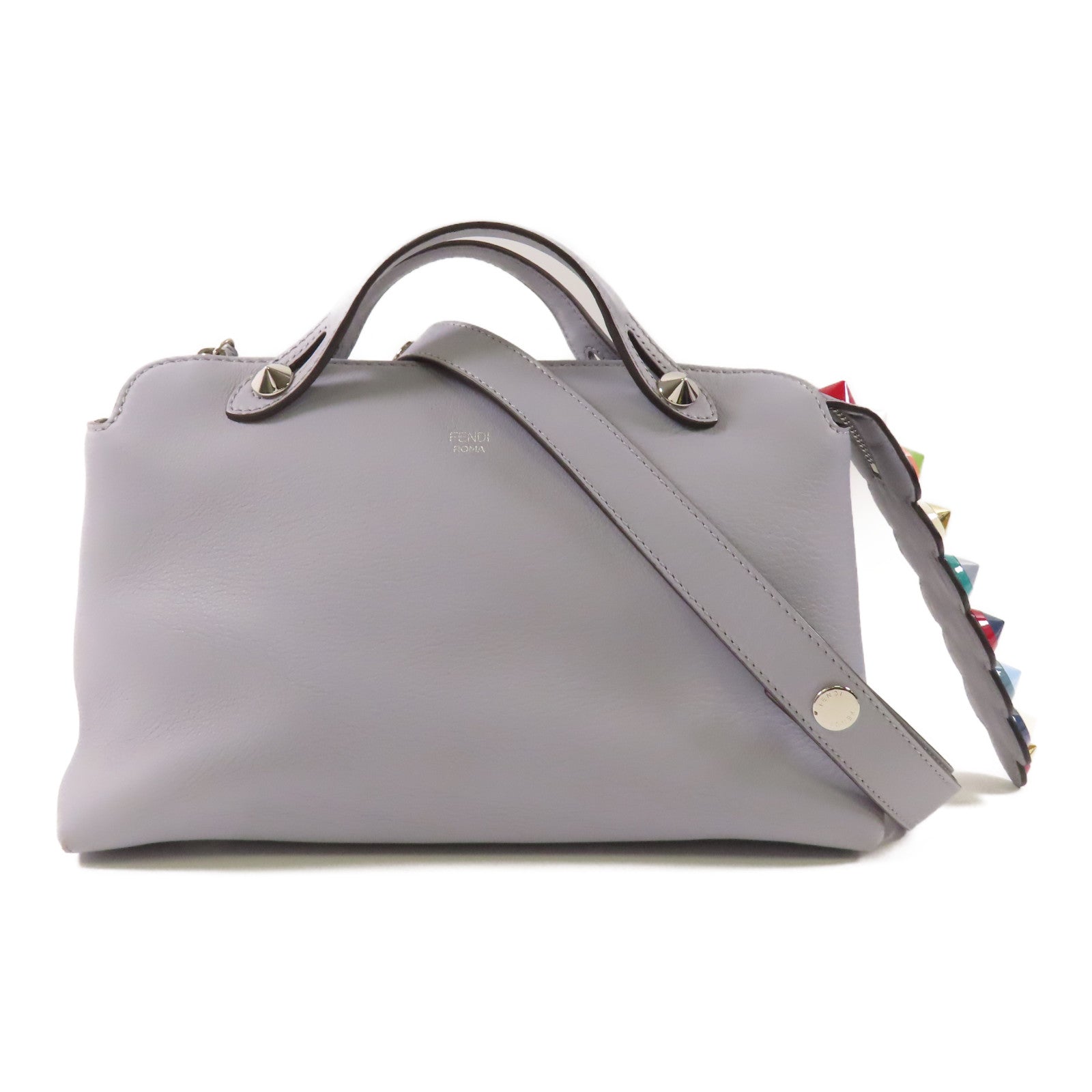 FENDI 牛皮皮革By The Way銀扣手挽肩背兩用袋