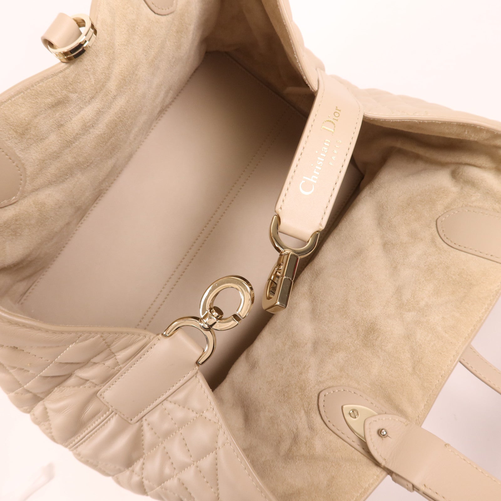 Dior 牛皮皮革Toujours Medium金扣手挽袋