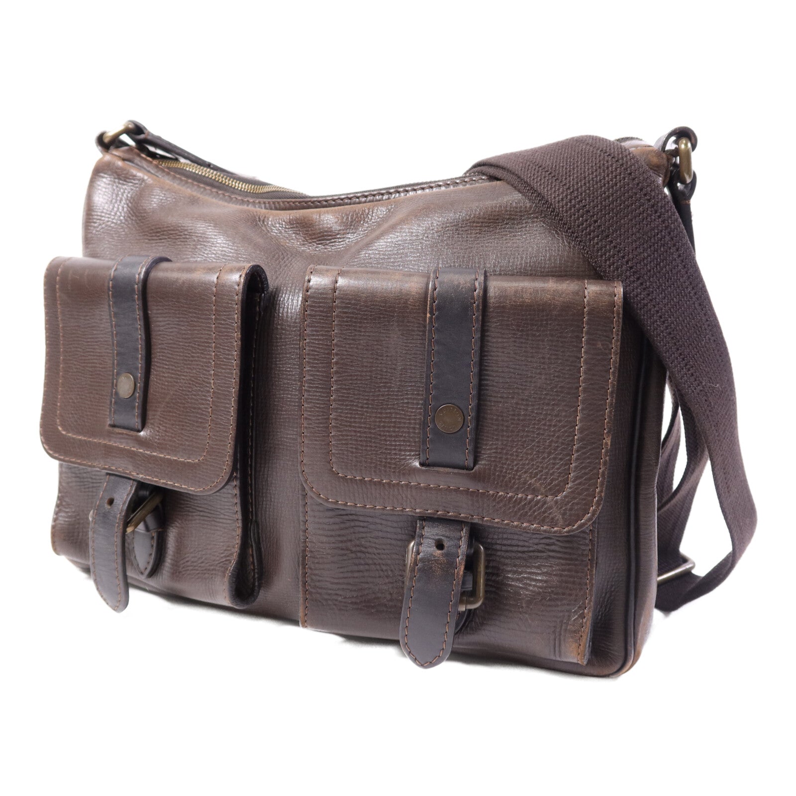 LOUIS VUITTON 牛皮皮革Whichita金扣肩背袋