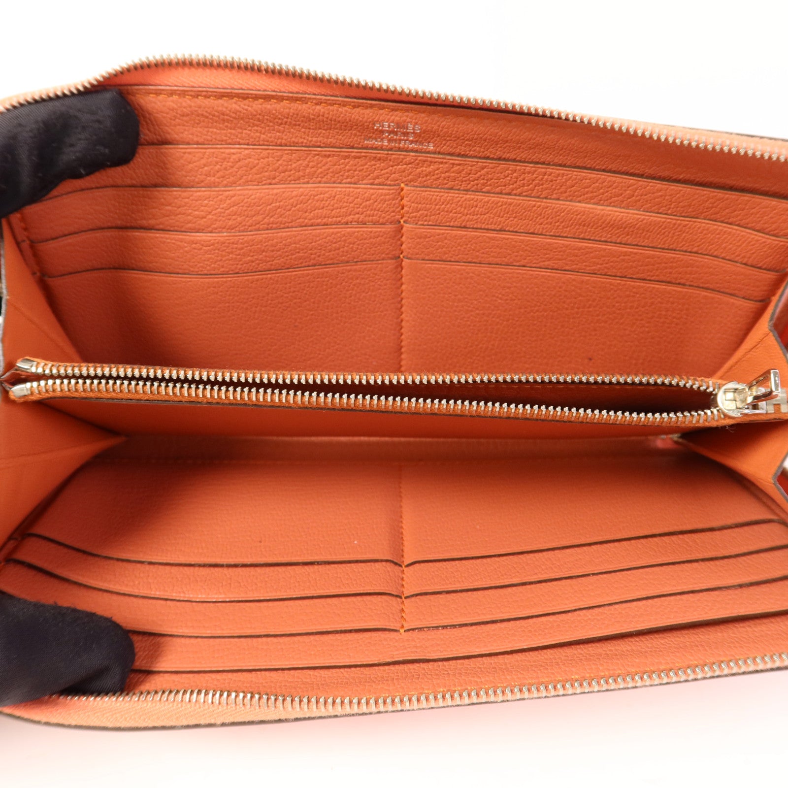 HERMES Swift皮革Azap Long Wallet銀扣長錢包Flamingo