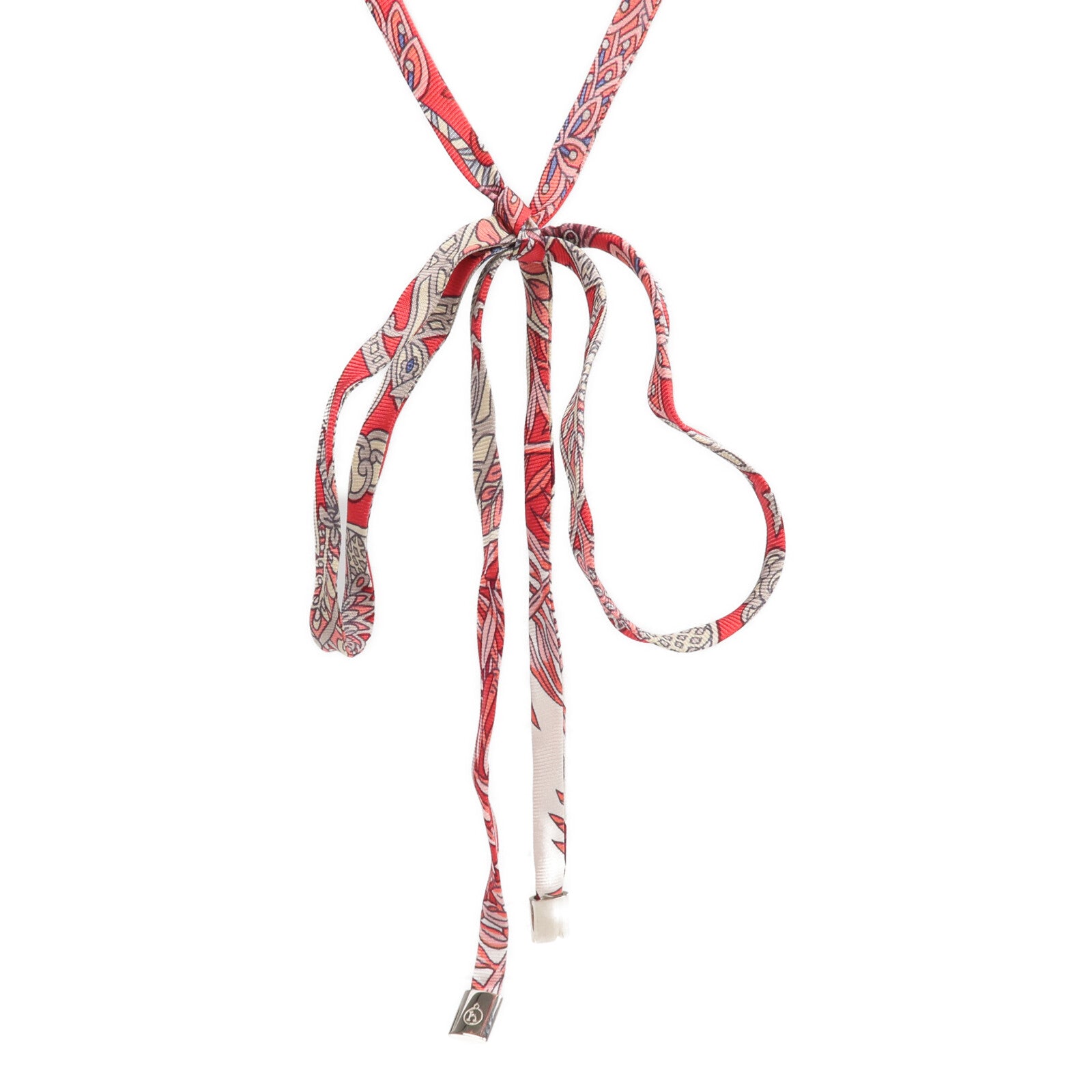 HERMES 【激減優惠】絲質Necklace/Bracelet銀扣項鍊/手帶