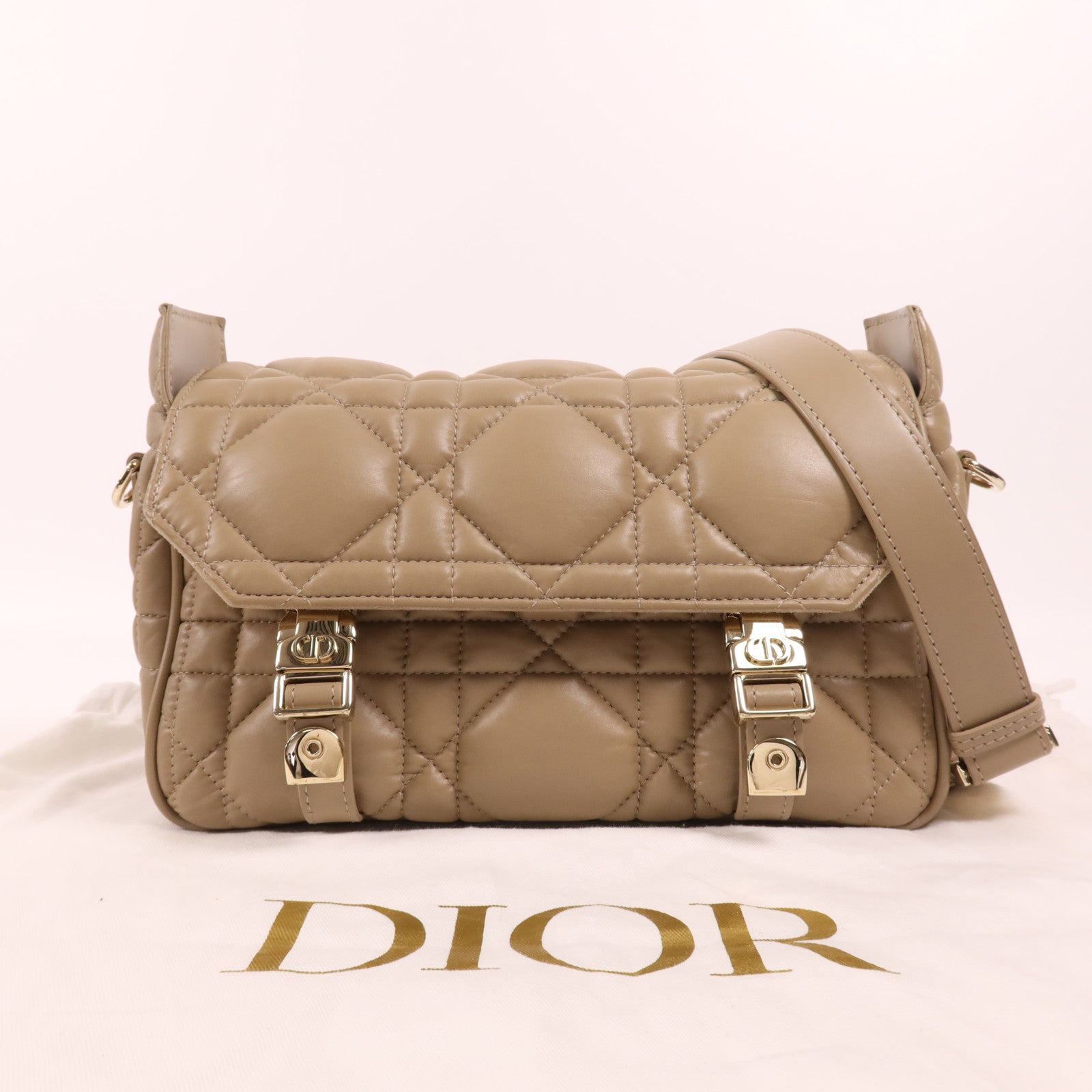 Dior 牛皮皮革Diorcamp Small金扣肩背袋