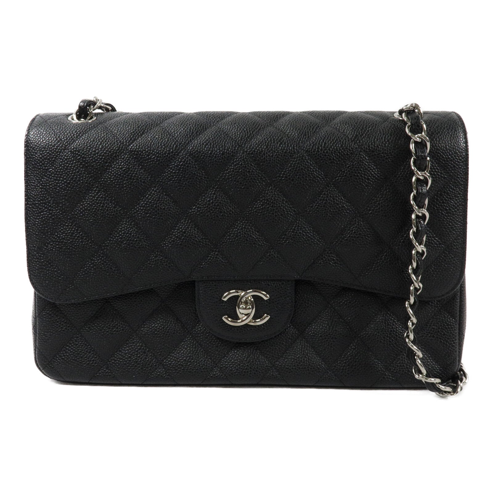 CHANEL 牛皮皮革Large Classic鏈帶肩背袋