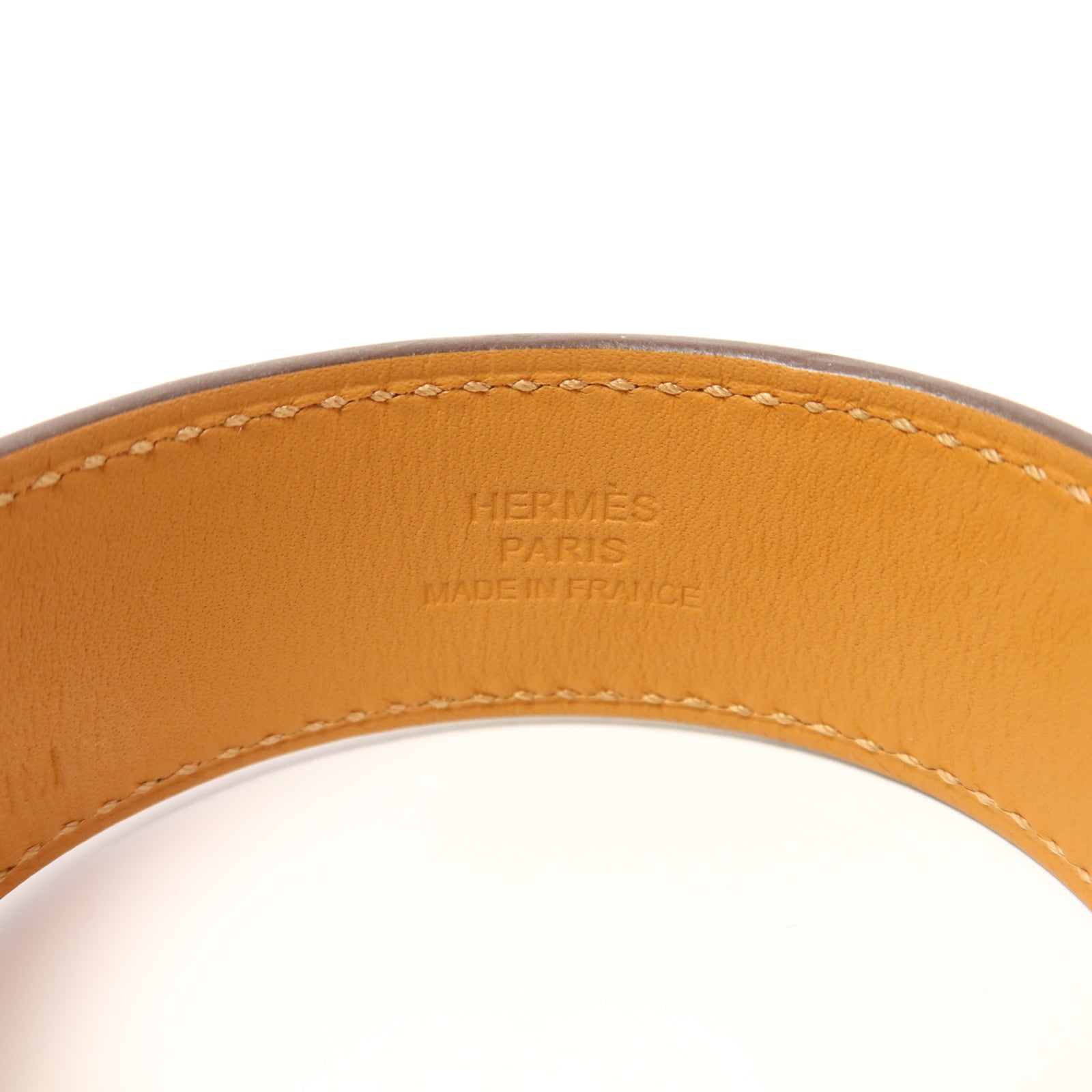 HERMES Swift皮革Collier De Chien金扣手鐲