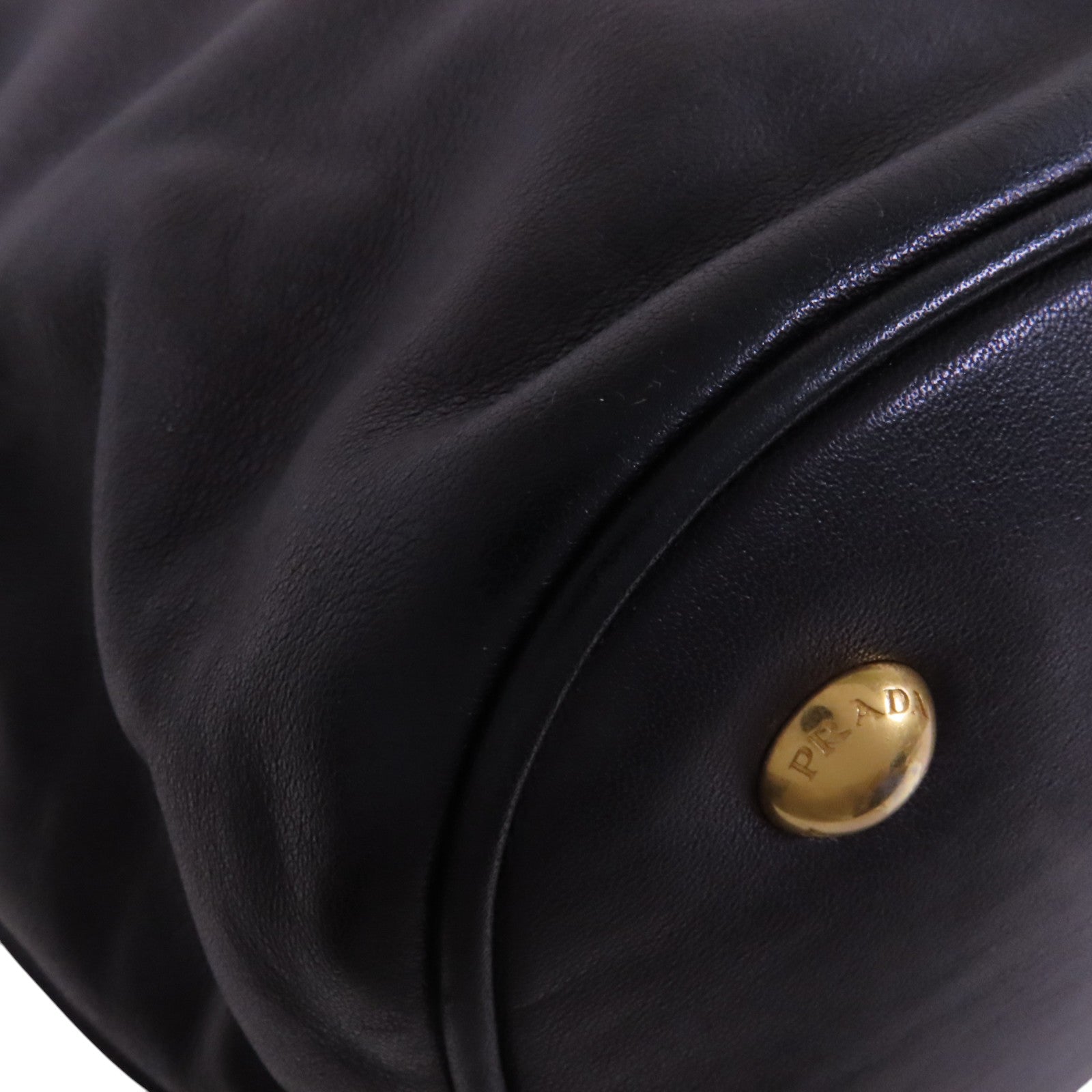 PRADA 牛皮皮革2Way Tote Bag金扣手挽肩背兩用袋