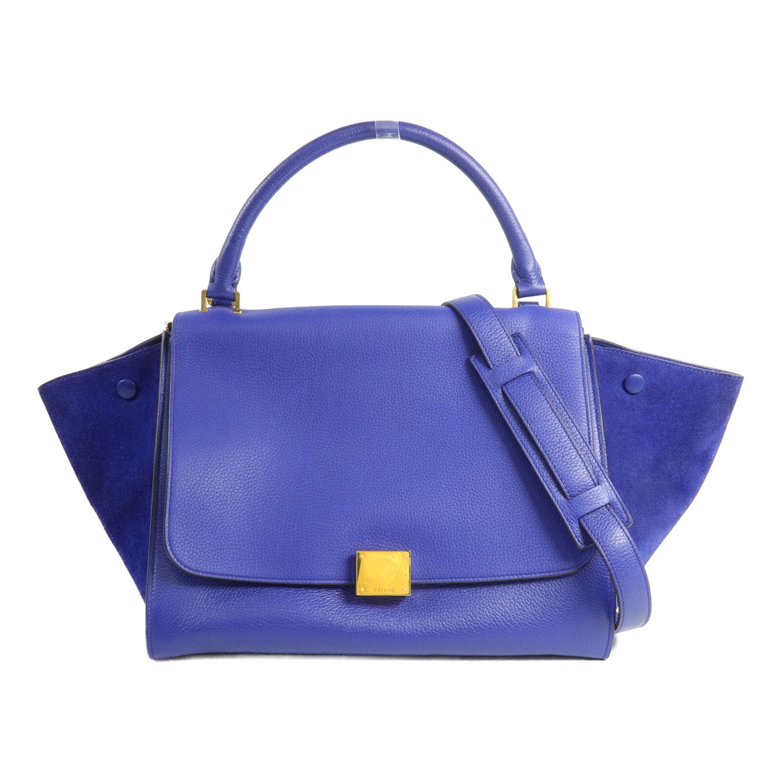 CELINE 牛皮皮革/麂皮皮革Trapeze Medium手挽肩背兩用袋