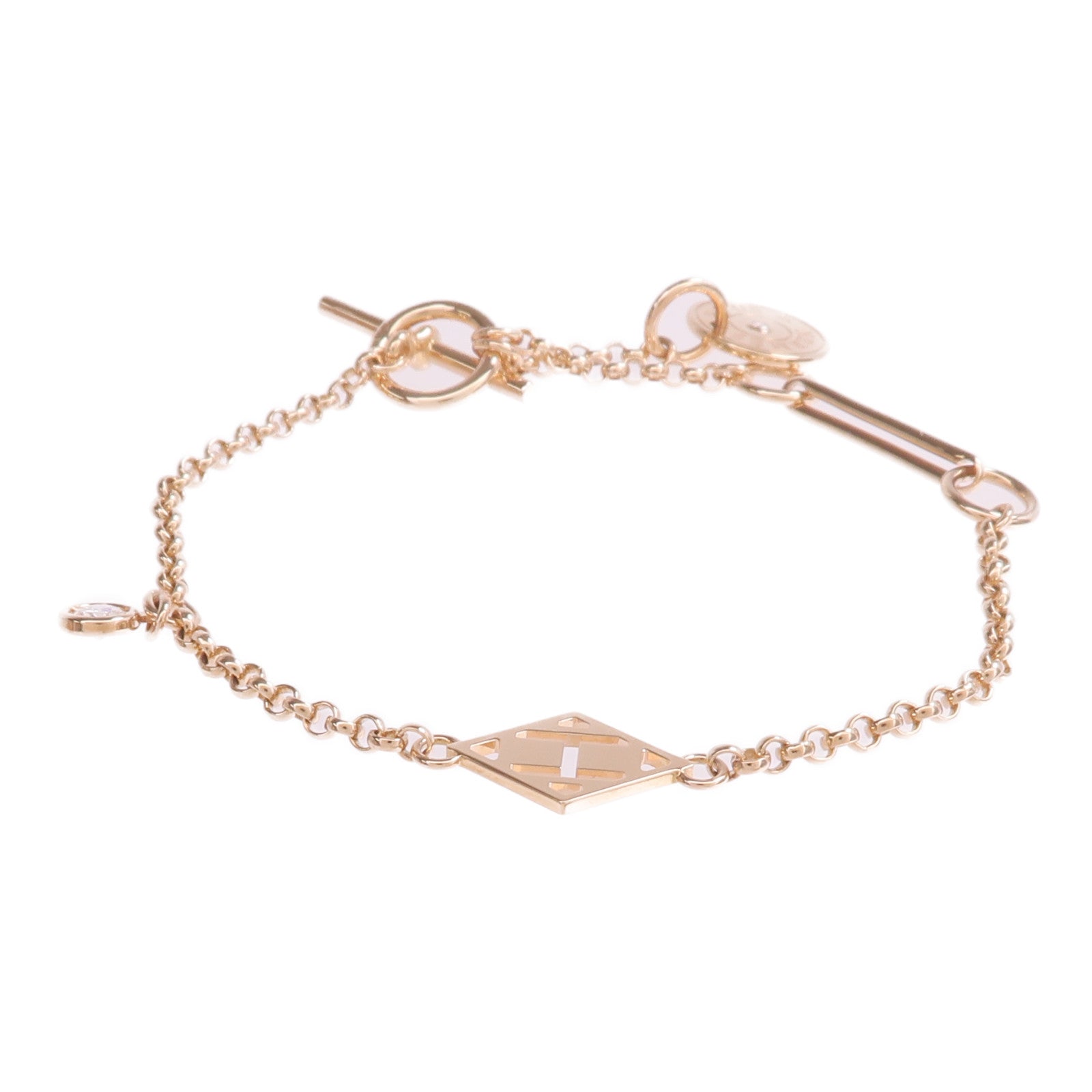 HERMES 18K玫瑰金Gambade Bracelet鑽石手鏈