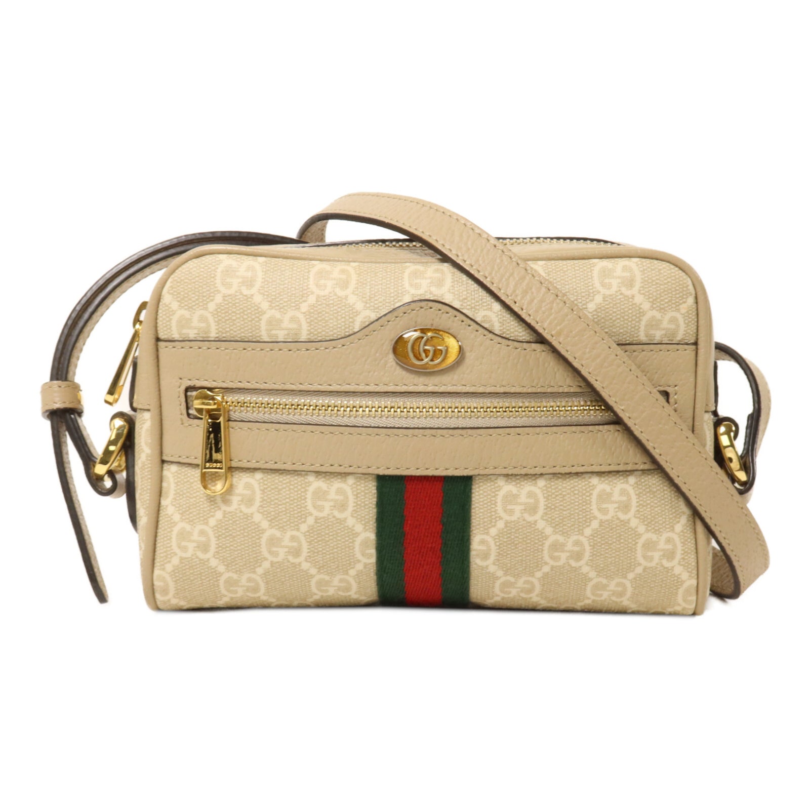 GUCCI 塗層帆布Ophida GG Mini肩背袋