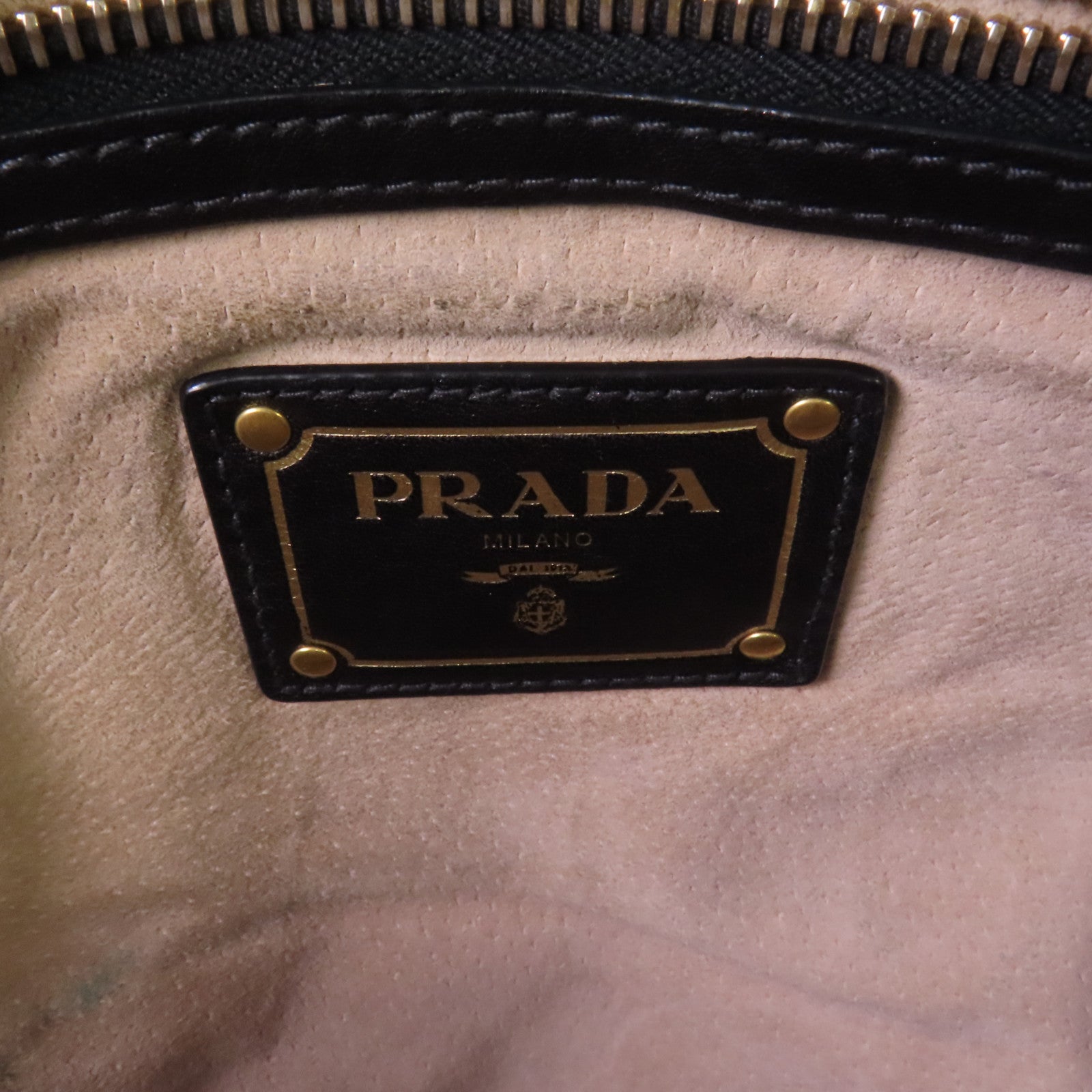 PRADA 牛皮皮革2Way Tote Bag金扣手挽肩背兩用袋