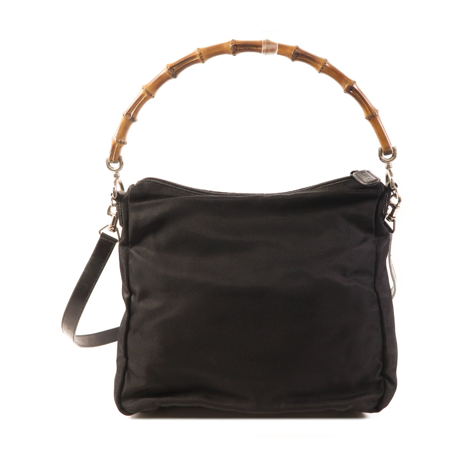 GUCCI 尼龍2 Way Shoulder Bag銀扣手挽肩背兩用袋