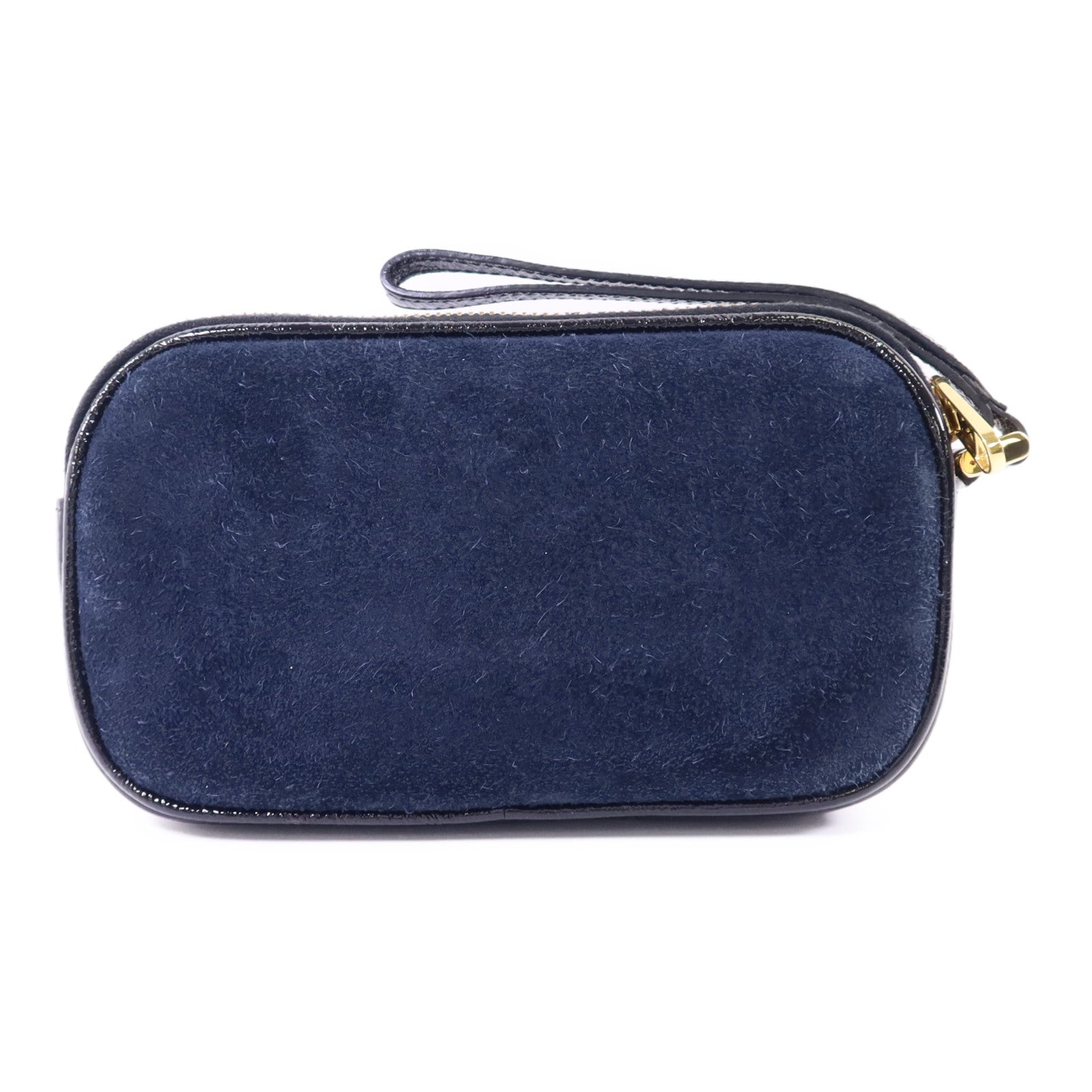 GUCCI 絨布/漆皮皮革Accessories Pouch金扣手拿包