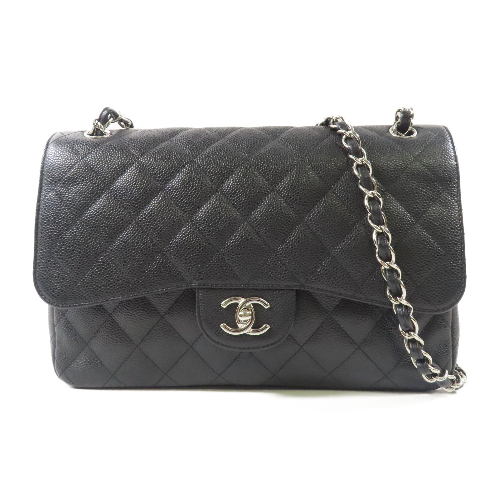 CHANEL CC SHW Large Classic Shoulder Bag A58600 Calfskin Leather
