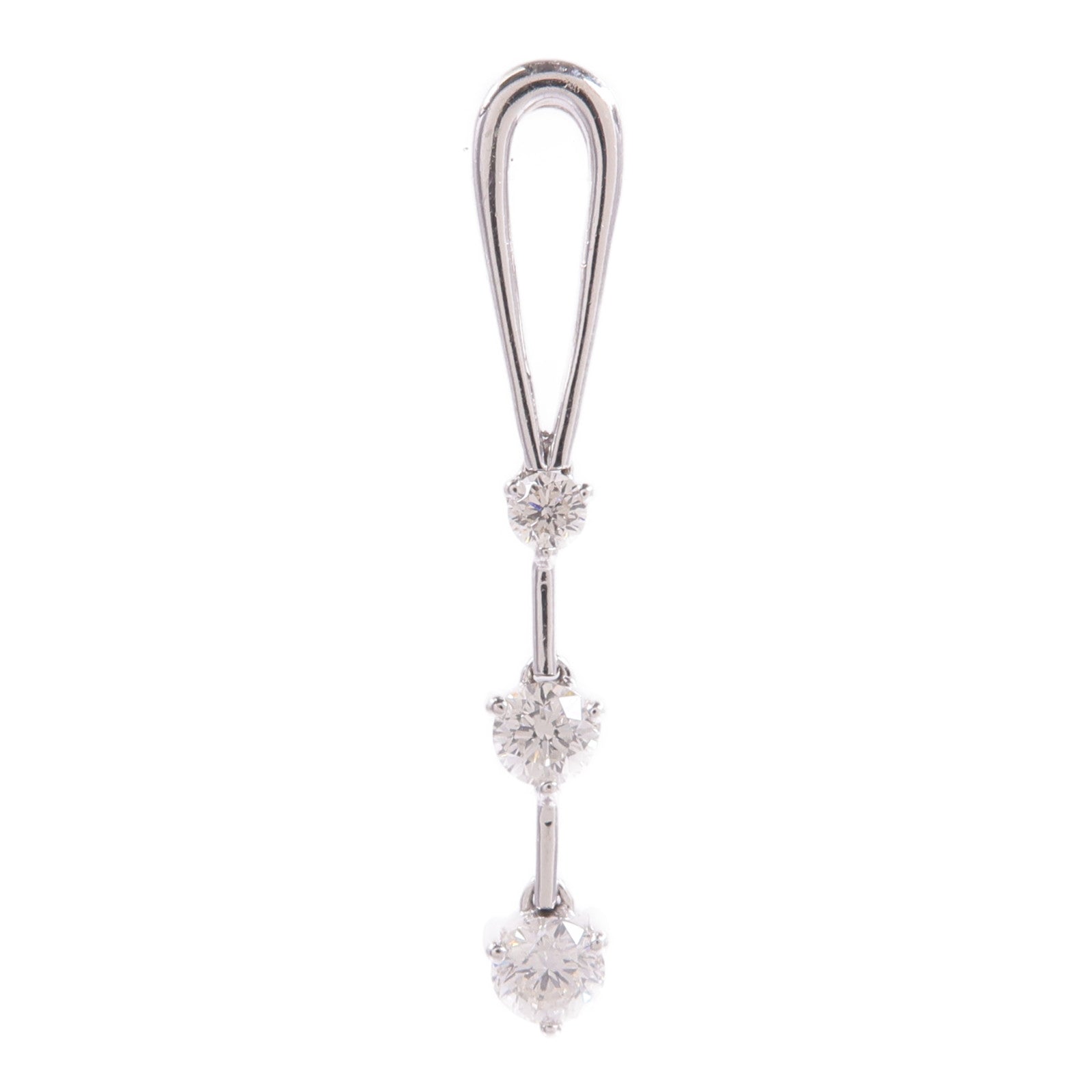 JEWELRY 18K白金Diamond Pendant Top鑽石吊墜