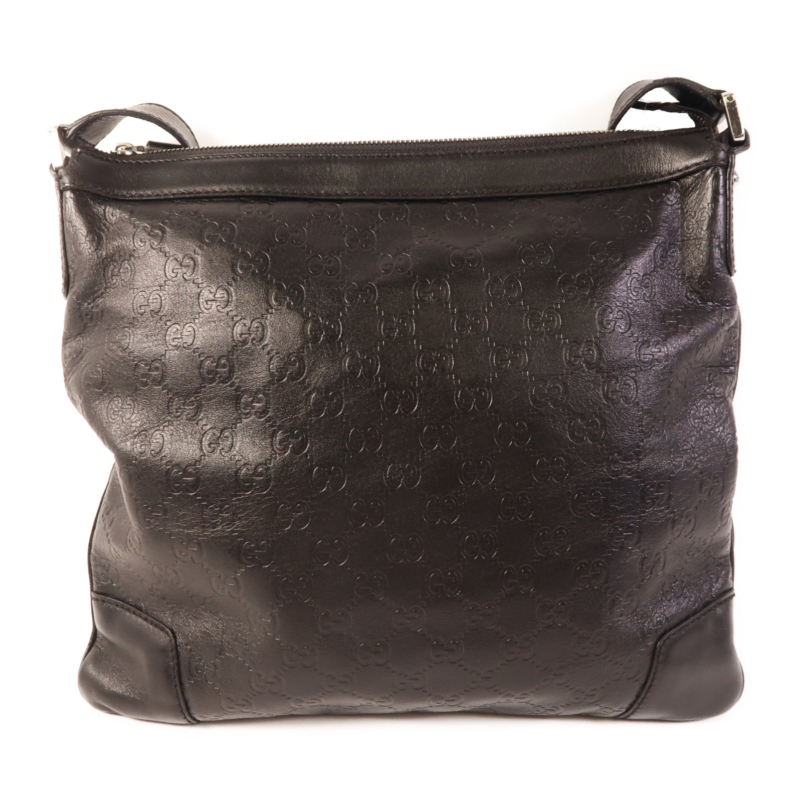 GUCCI 皮革Shoulder Bag銀扣肩背袋